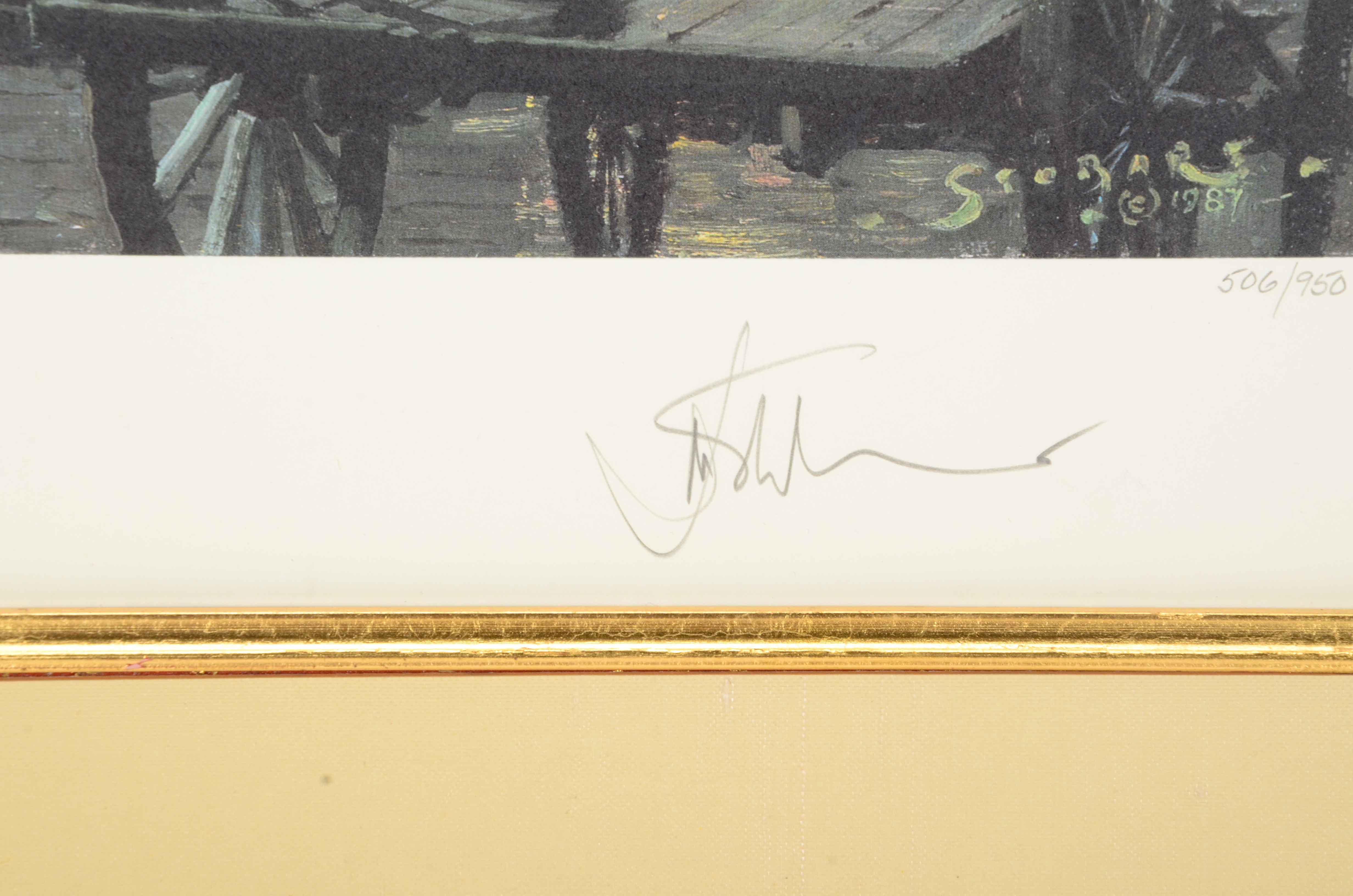 John Stobart Signed Limited Edition Offset Lithograph "Waiting for the Dawn"