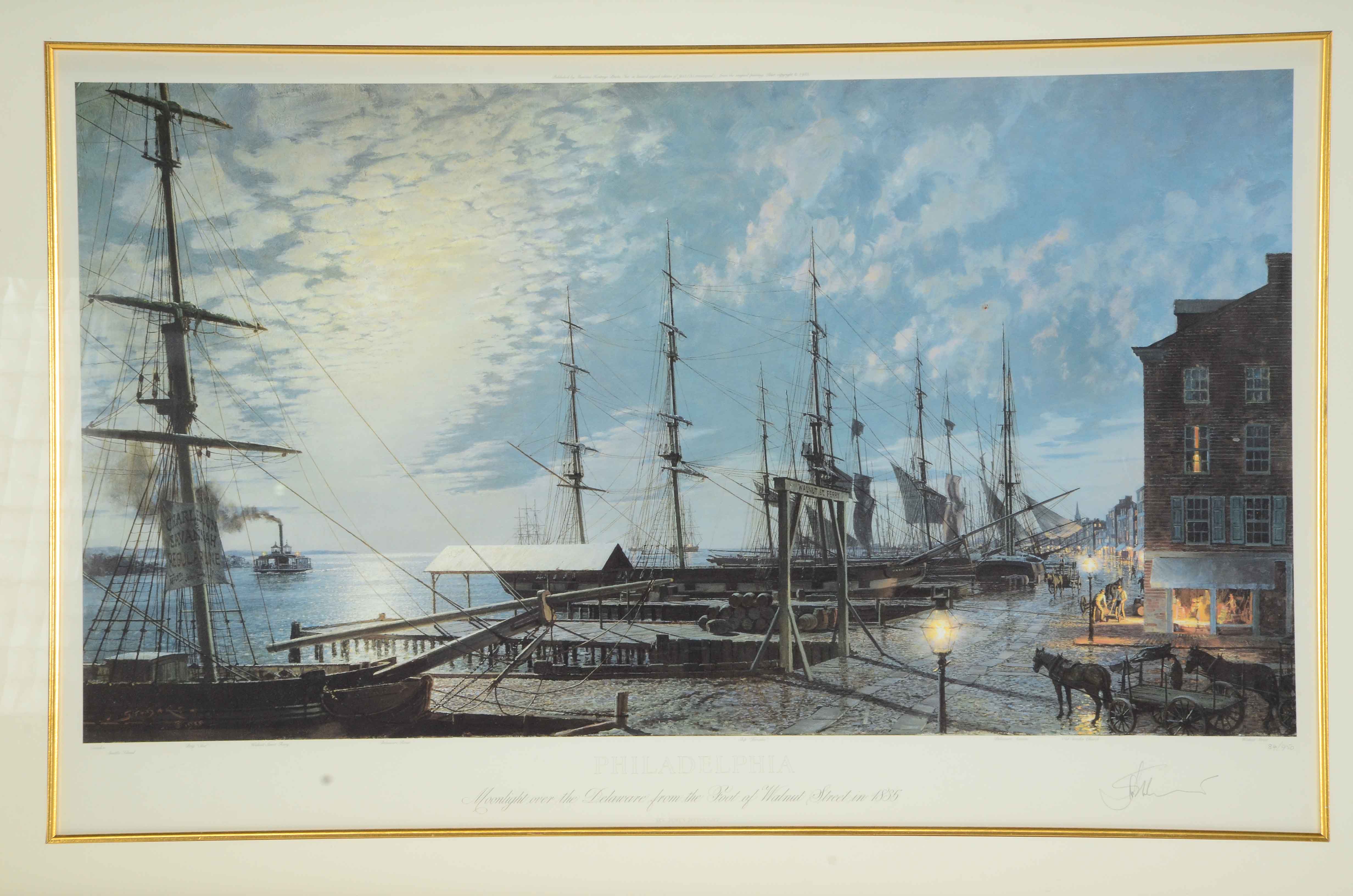 John Stobart Signed Limited Edition Offset Lithograph "Philadelphia"