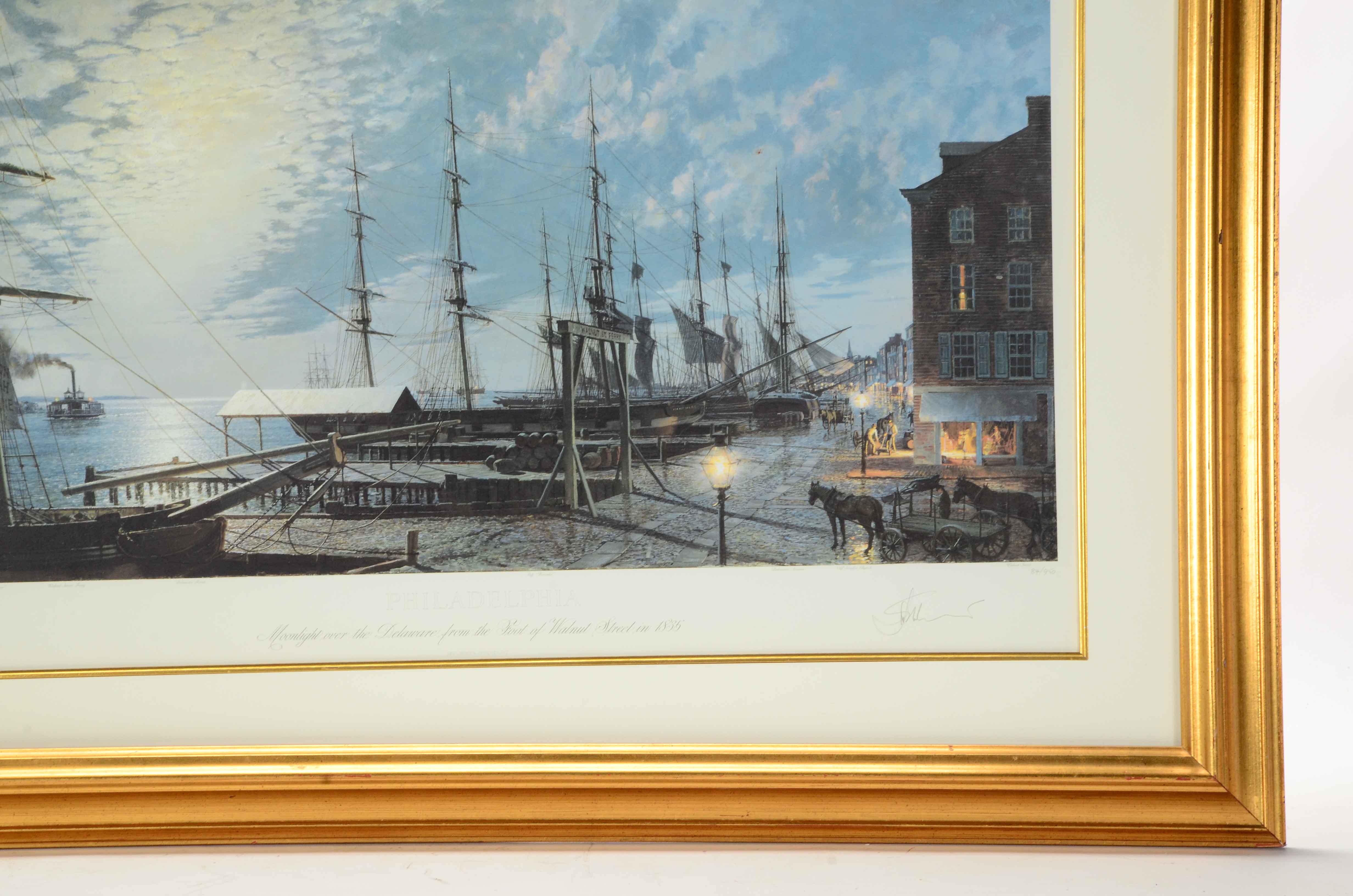 John Stobart Signed Limited Edition Offset Lithograph "Philadelphia"