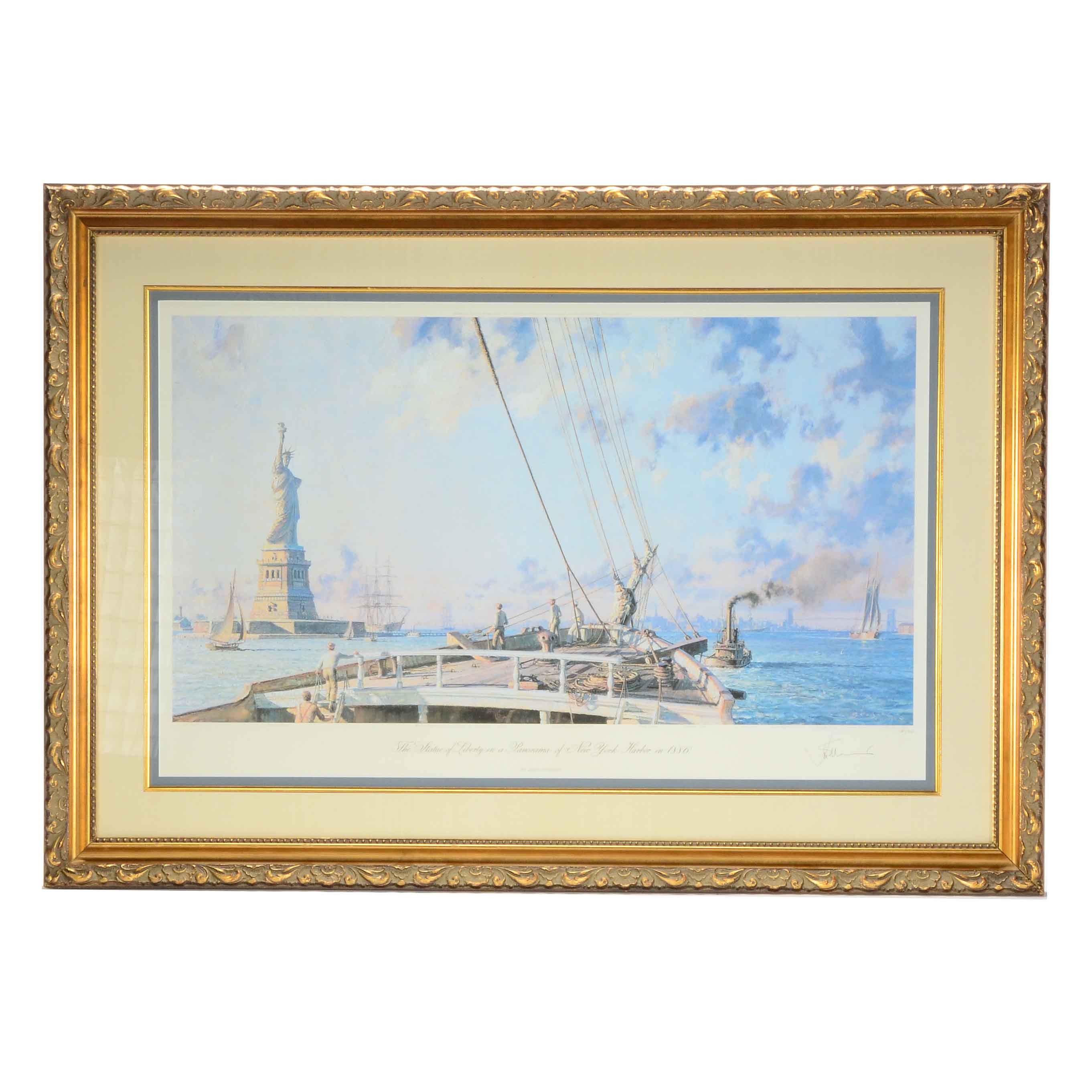 John Stobart Signed Limited Edition Offset Lithograph of New York