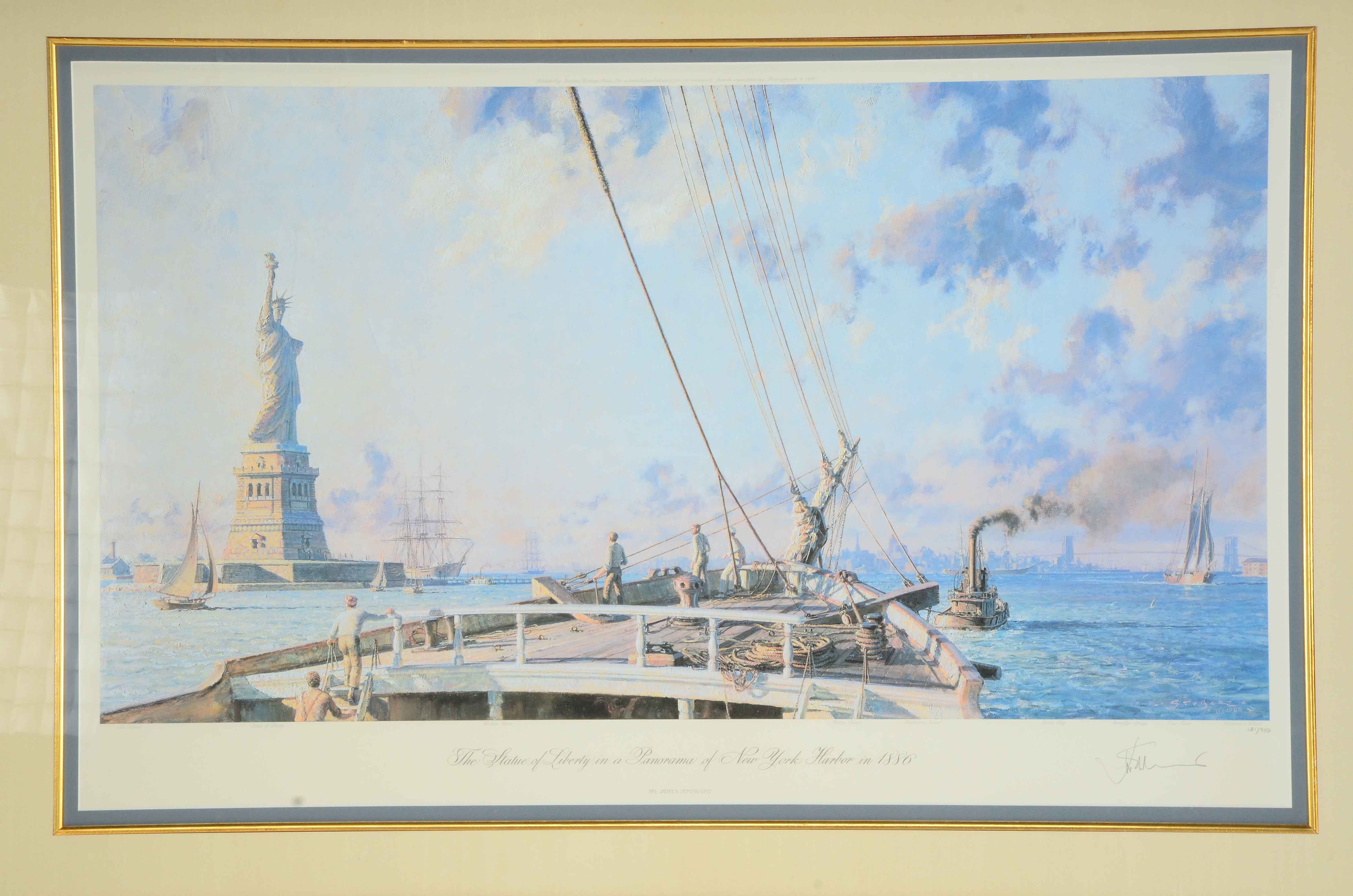 John Stobart Signed Limited Edition Offset Lithograph of New York