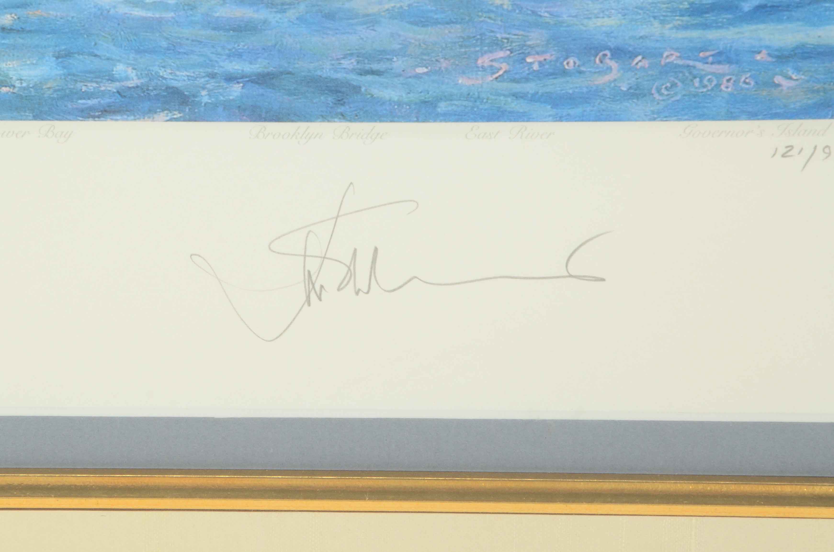 John Stobart Signed Limited Edition Offset Lithograph of New York