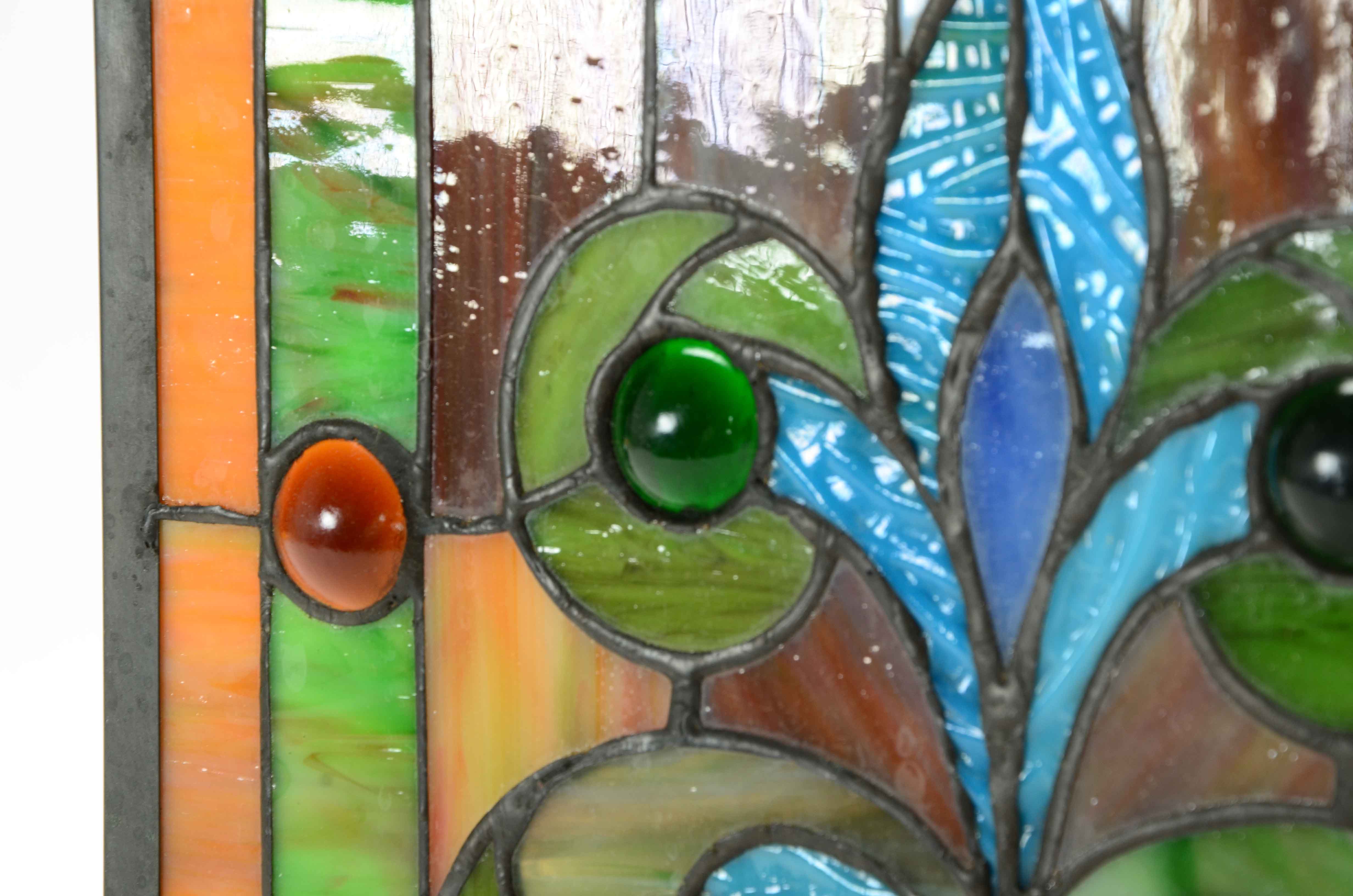 Stained Glass Hanging Window Panel