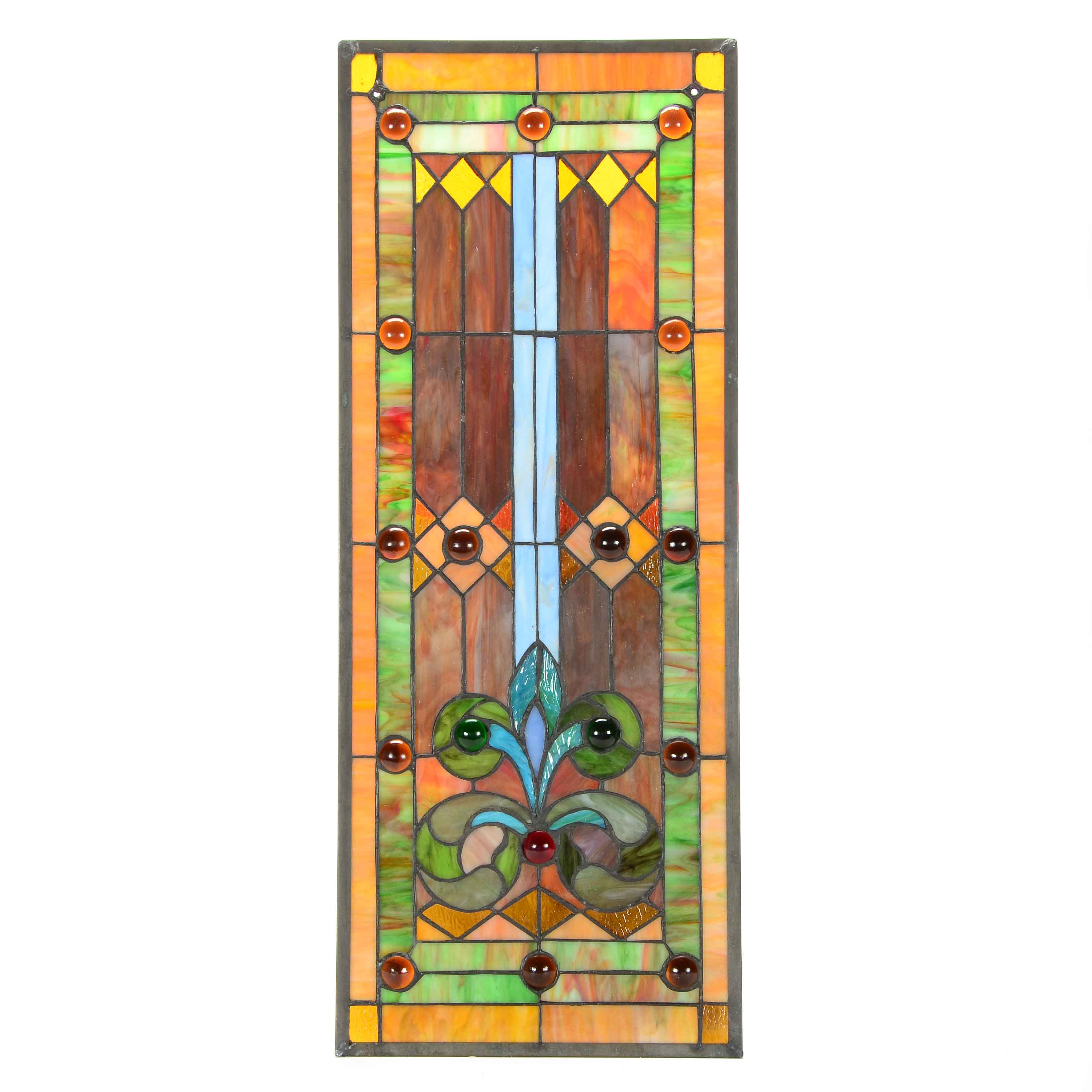 Stained Glass Hanging Window Panel