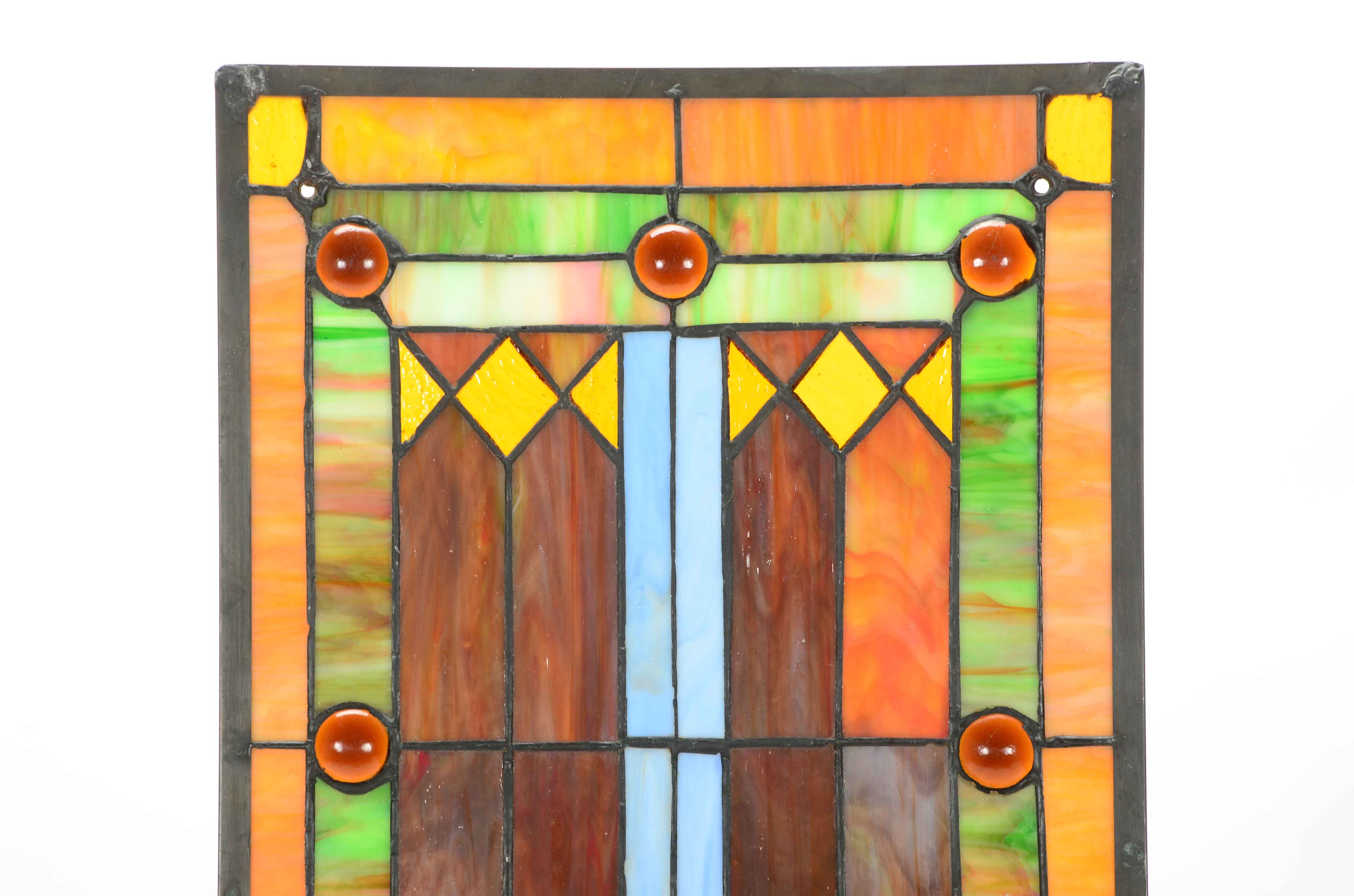 Stained Glass Hanging Window Panel