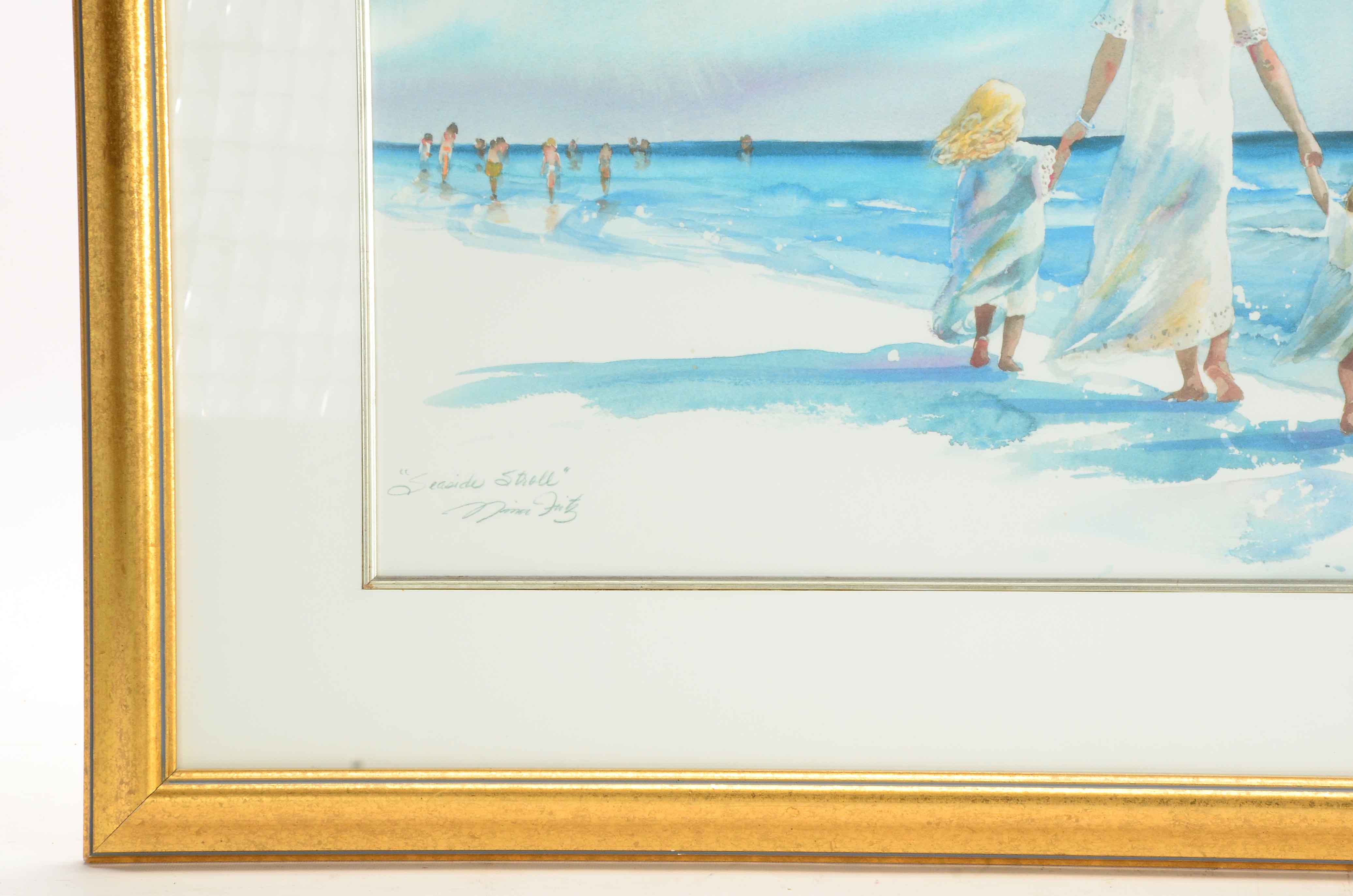 Nina Fritz Signed Limited Edition Artist's Proof Giclee "Seaside Stroll"