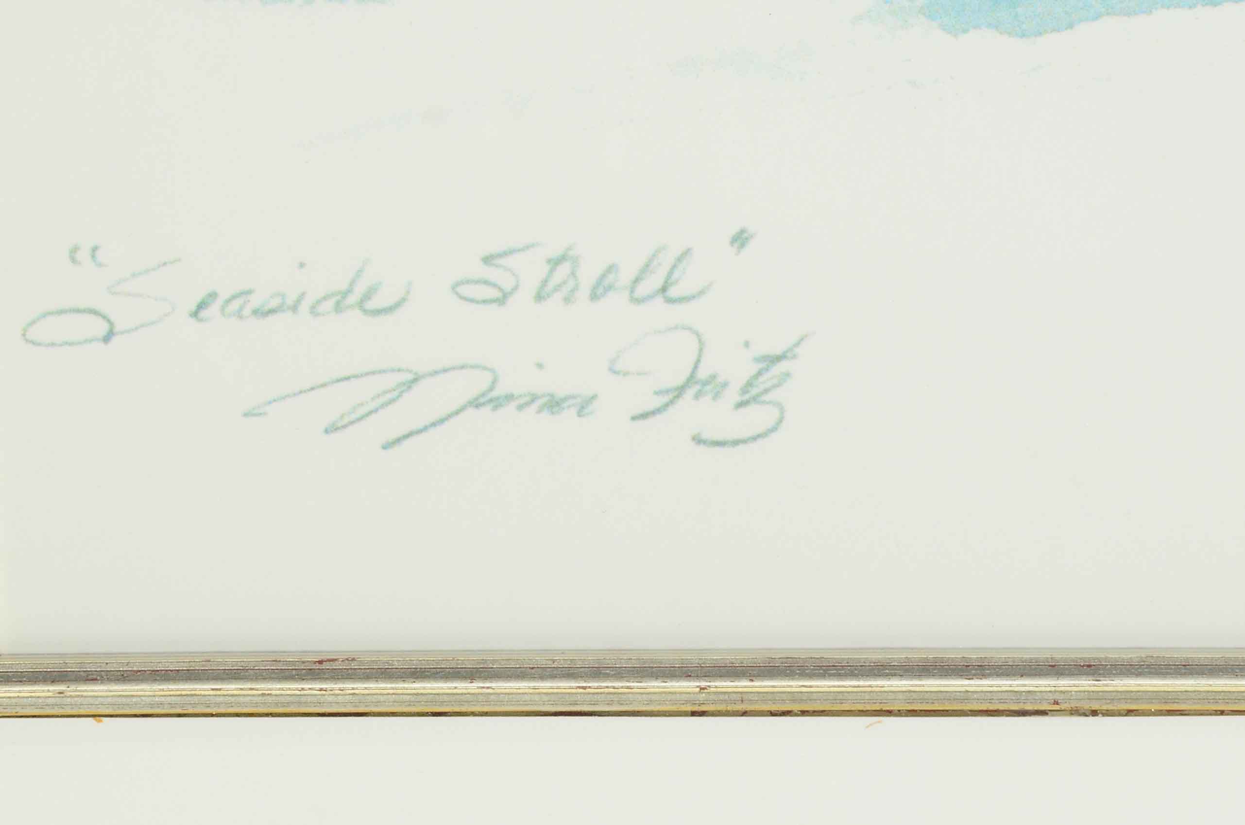 Nina Fritz Signed Limited Edition Artist's Proof Giclee "Seaside Stroll"