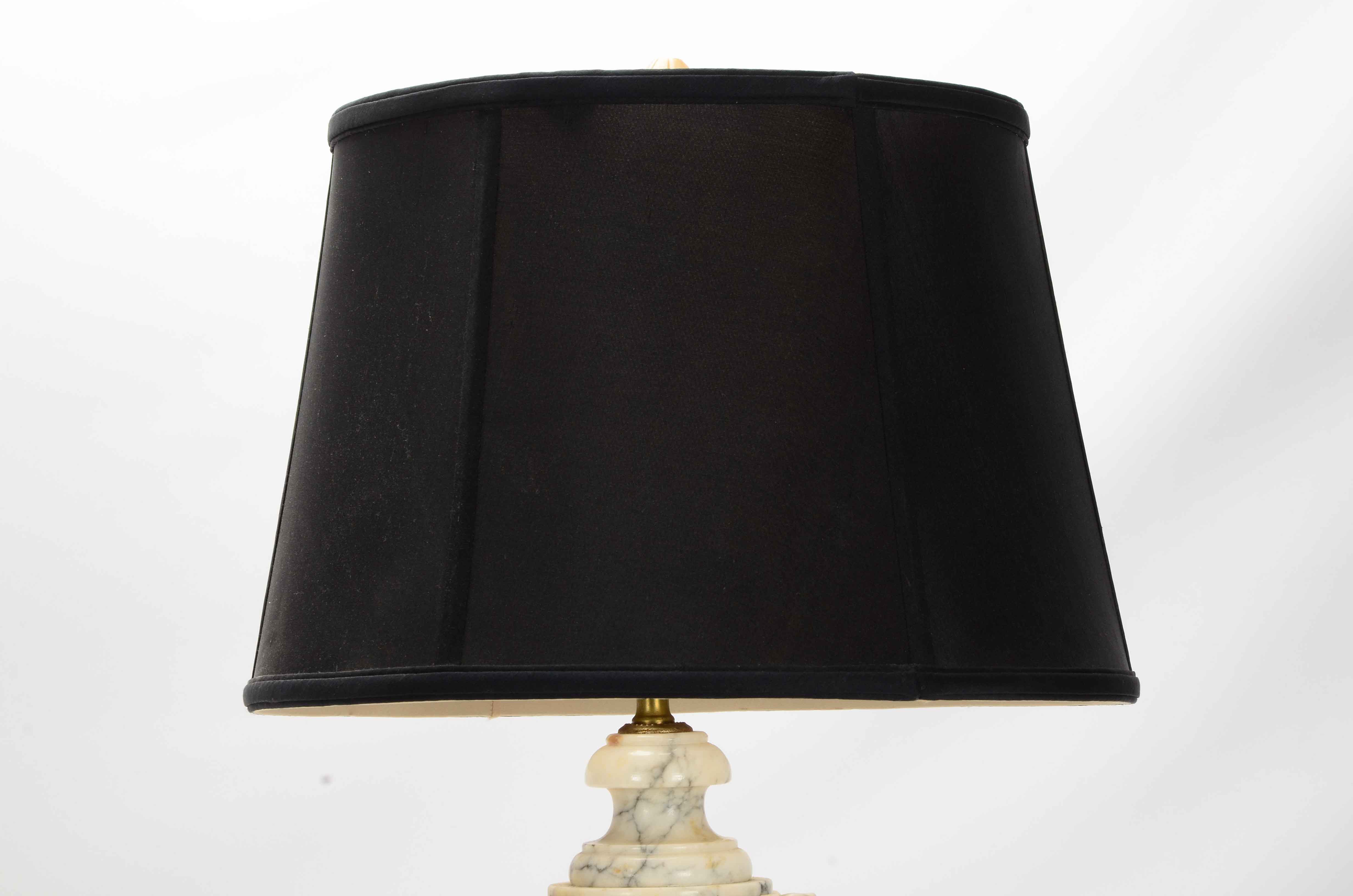 Pair of Marble Table Lamps