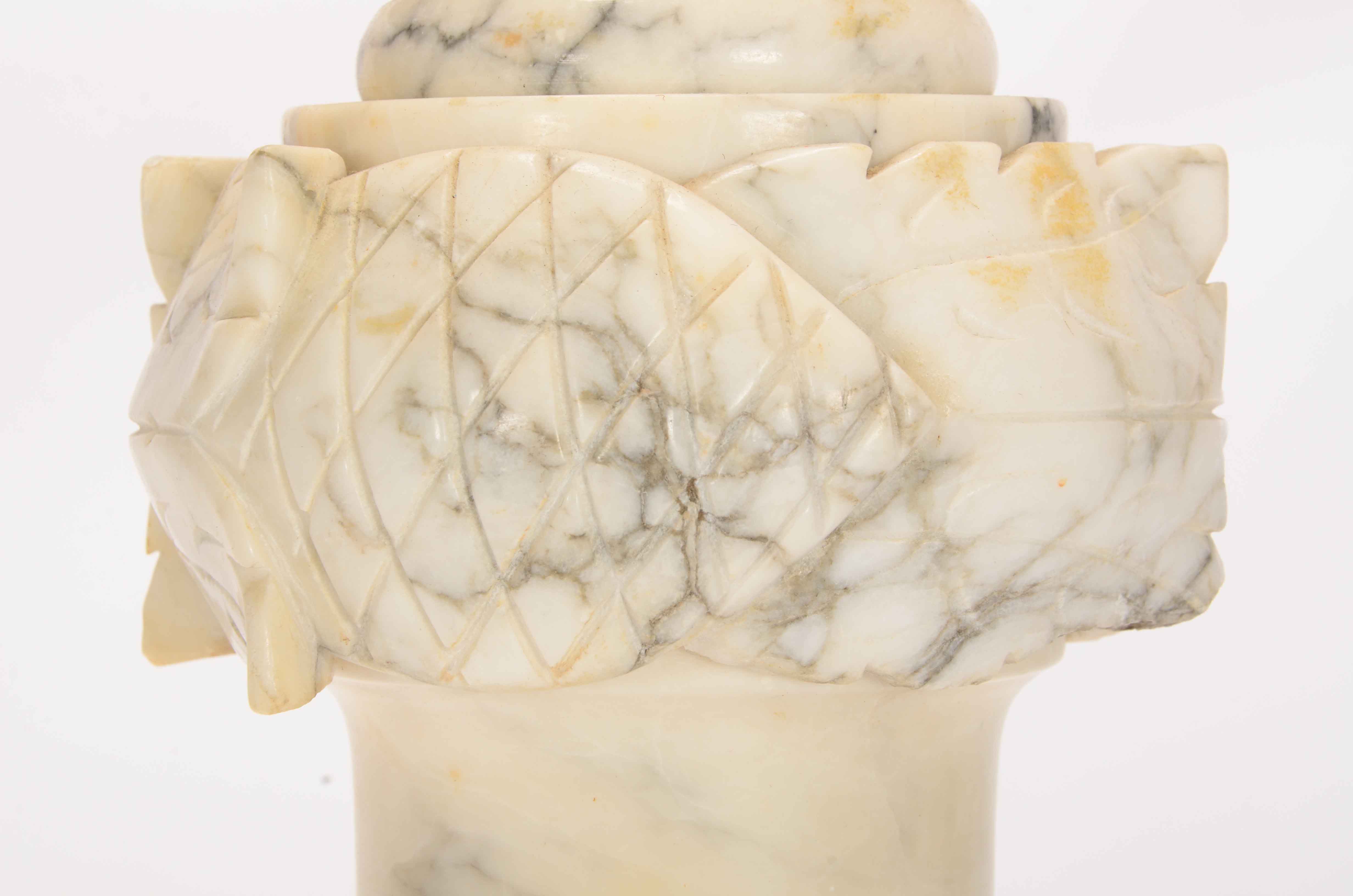 Pair of Marble Table Lamps