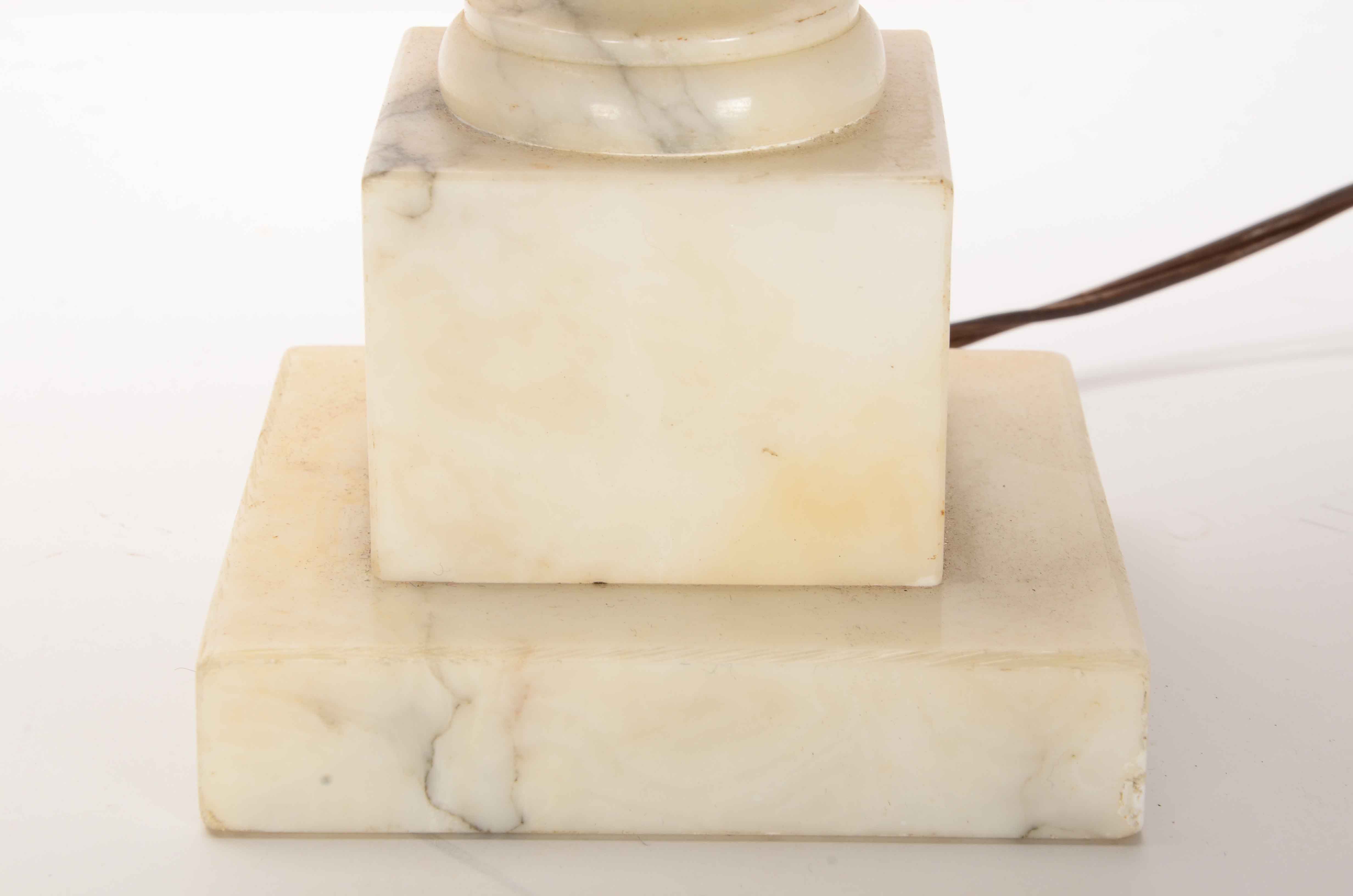 Pair of Marble Table Lamps