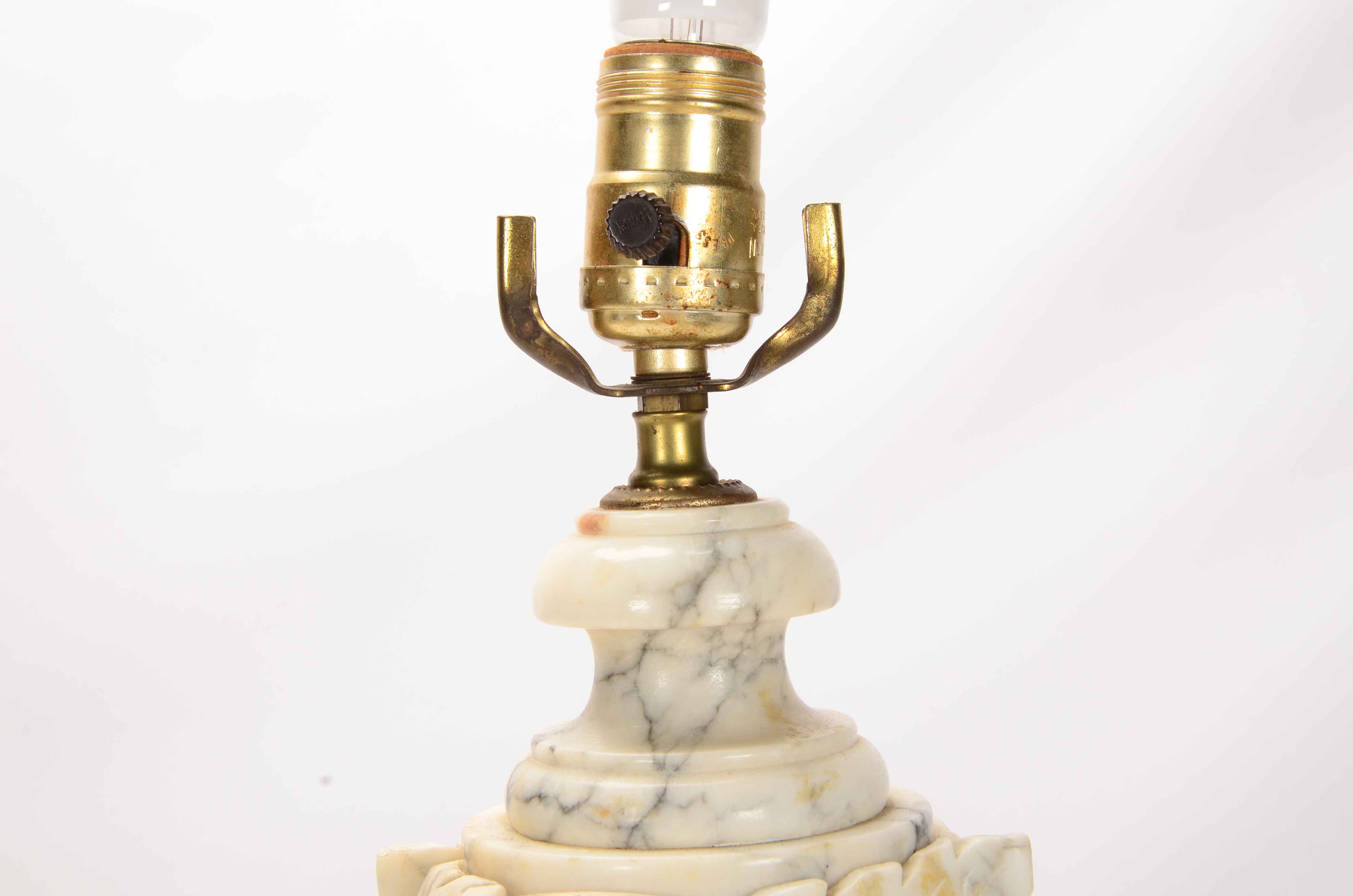 Pair of Marble Table Lamps