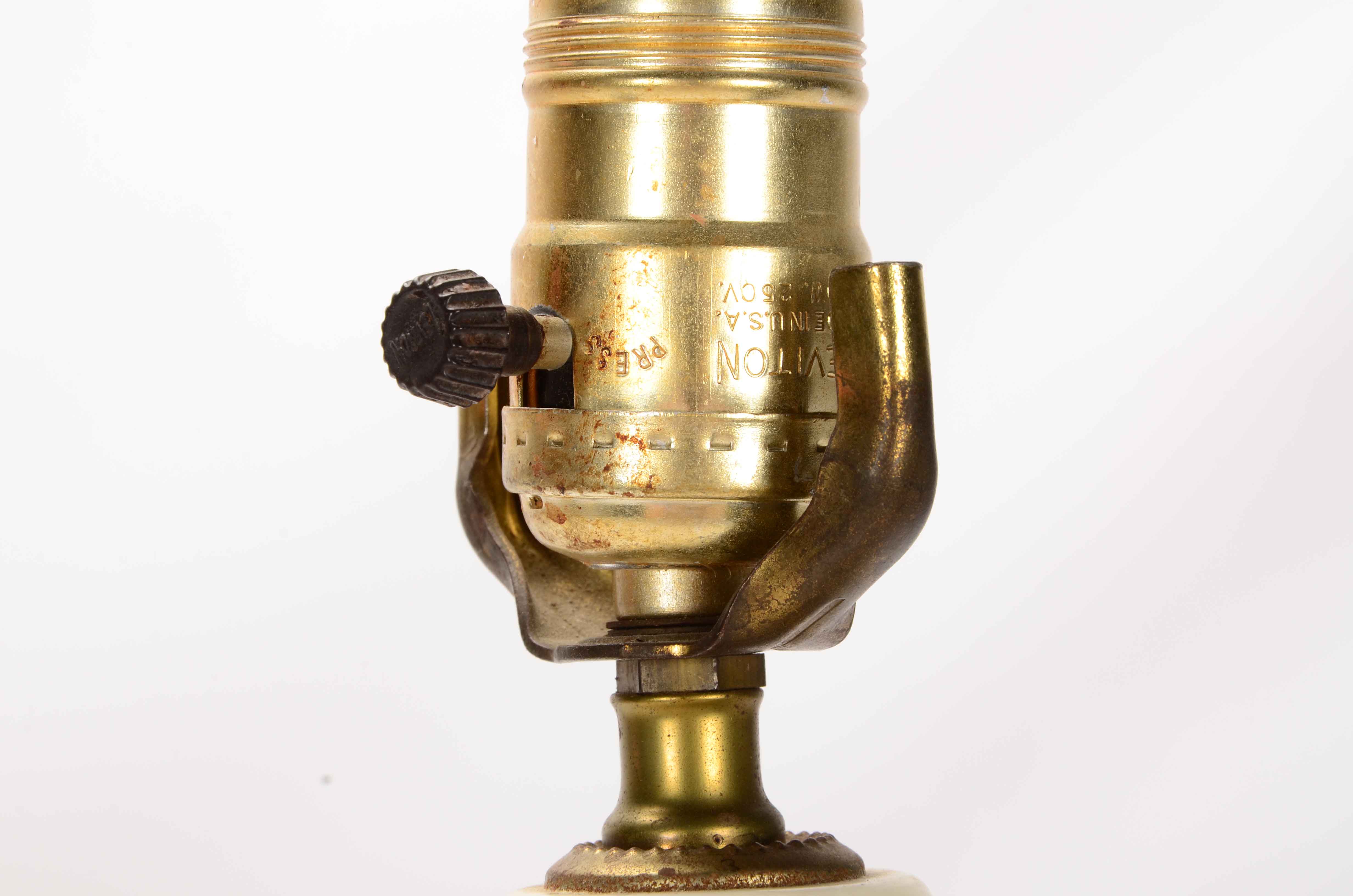 Pair of Marble Table Lamps