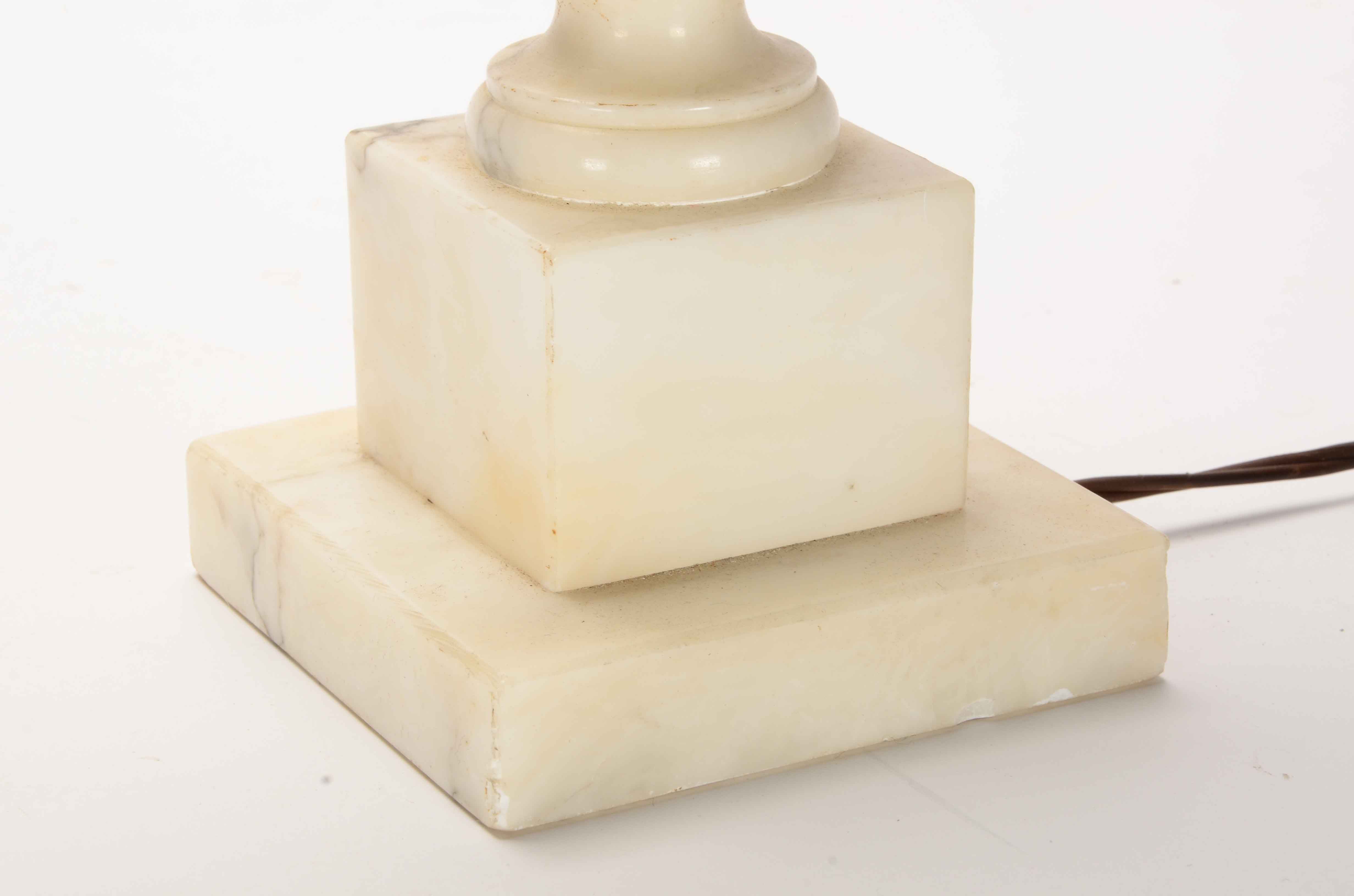 Pair of Marble Table Lamps