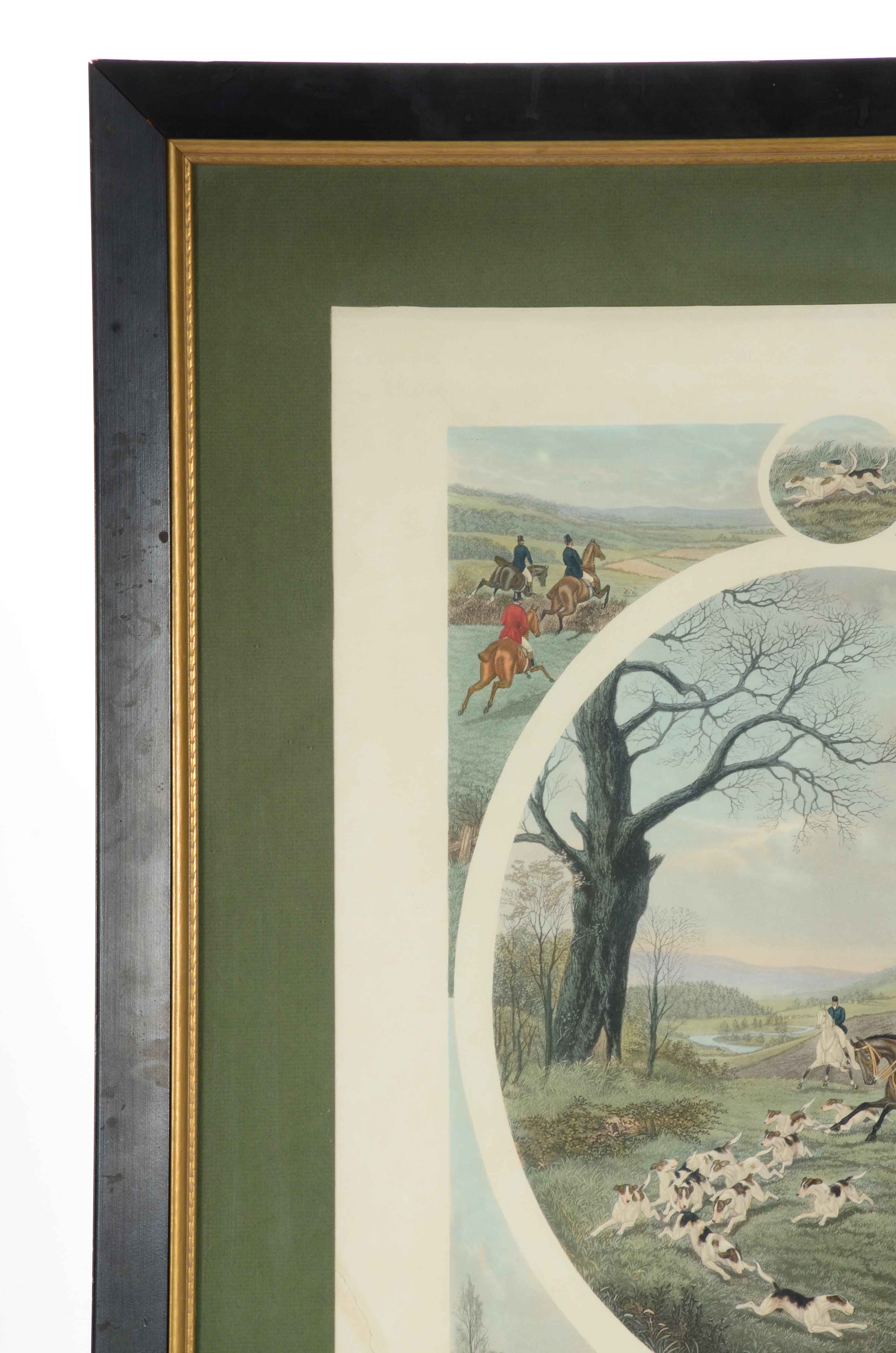 Edward Hester Hand-colored Aquatint after W.H. Tuck "Day with the Harriers"