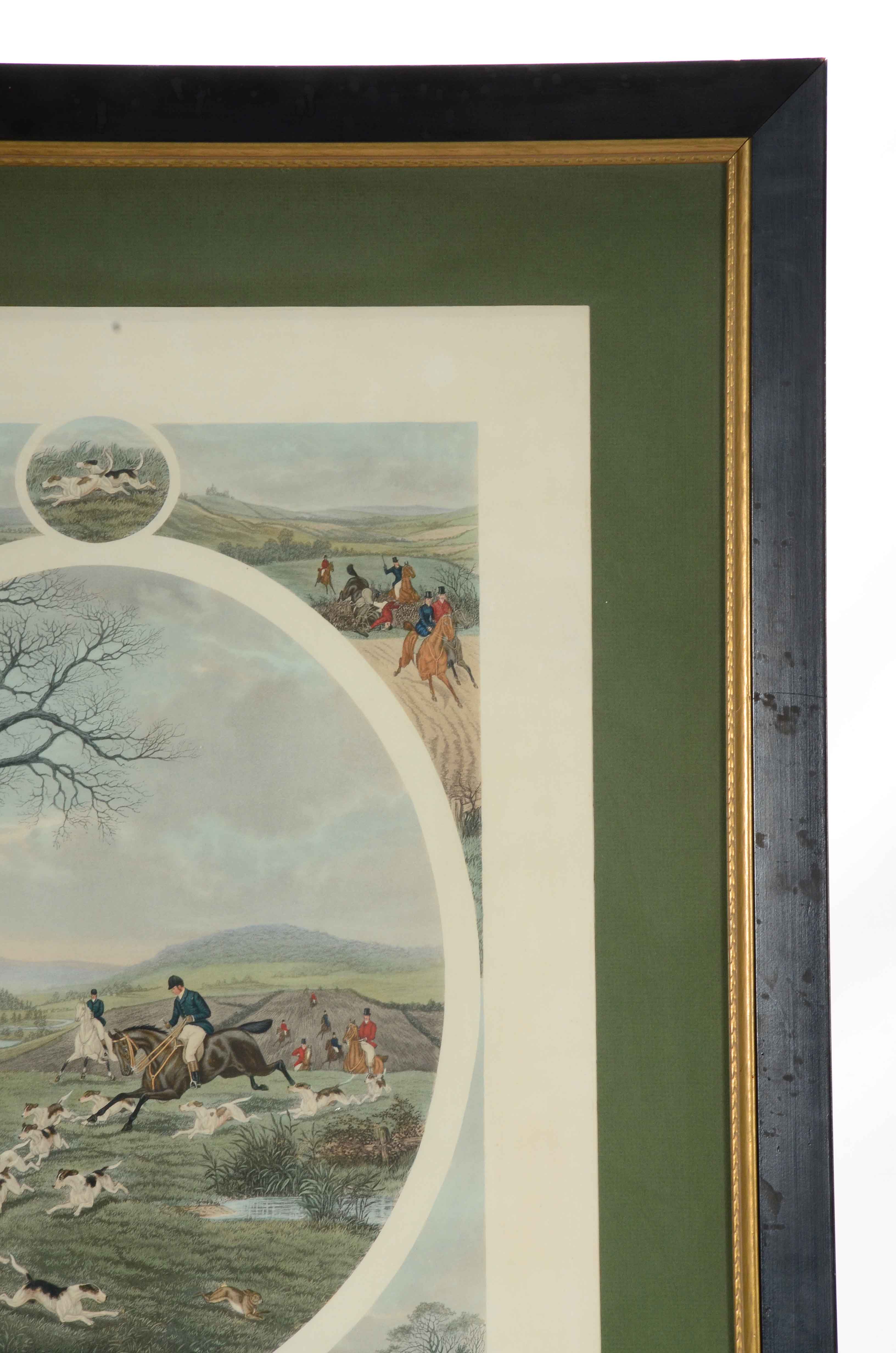 Edward Hester Hand-colored Aquatint after W.H. Tuck "Day with the Harriers"