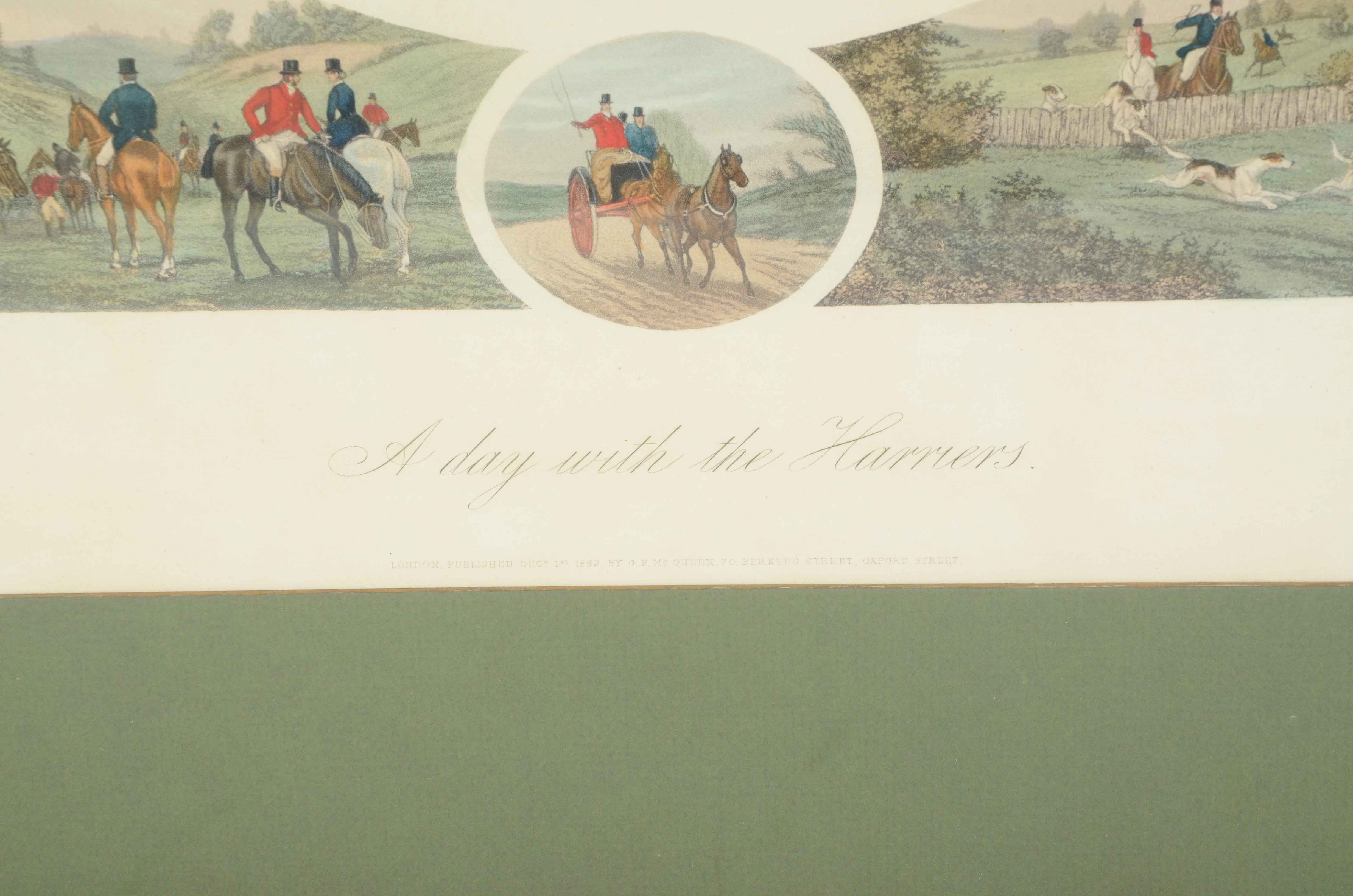 Edward Hester Hand-colored Aquatint after W.H. Tuck "Day with the Harriers"