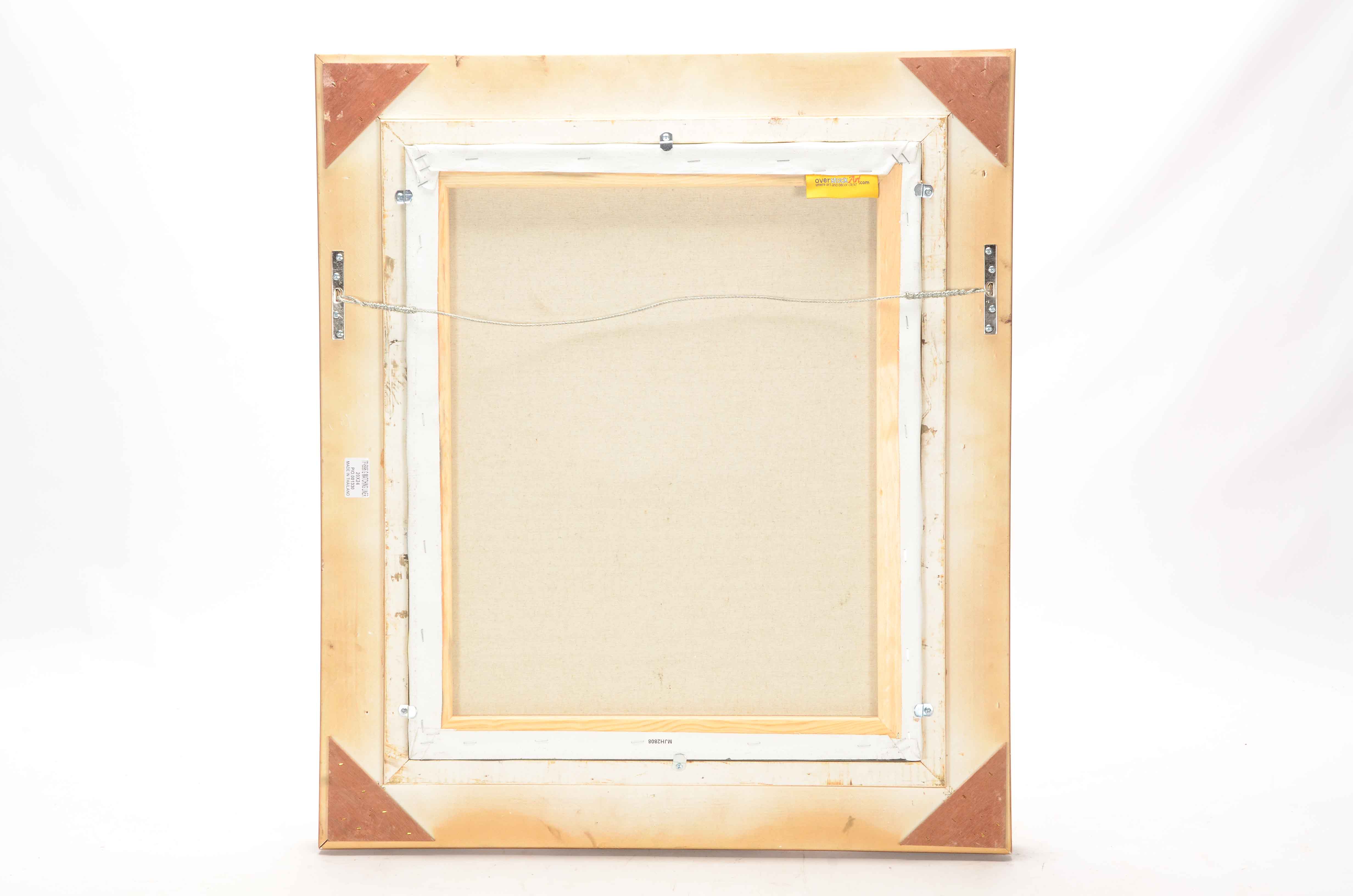 Acrylic on Canvas Painting of Birds in a Flowering Tree