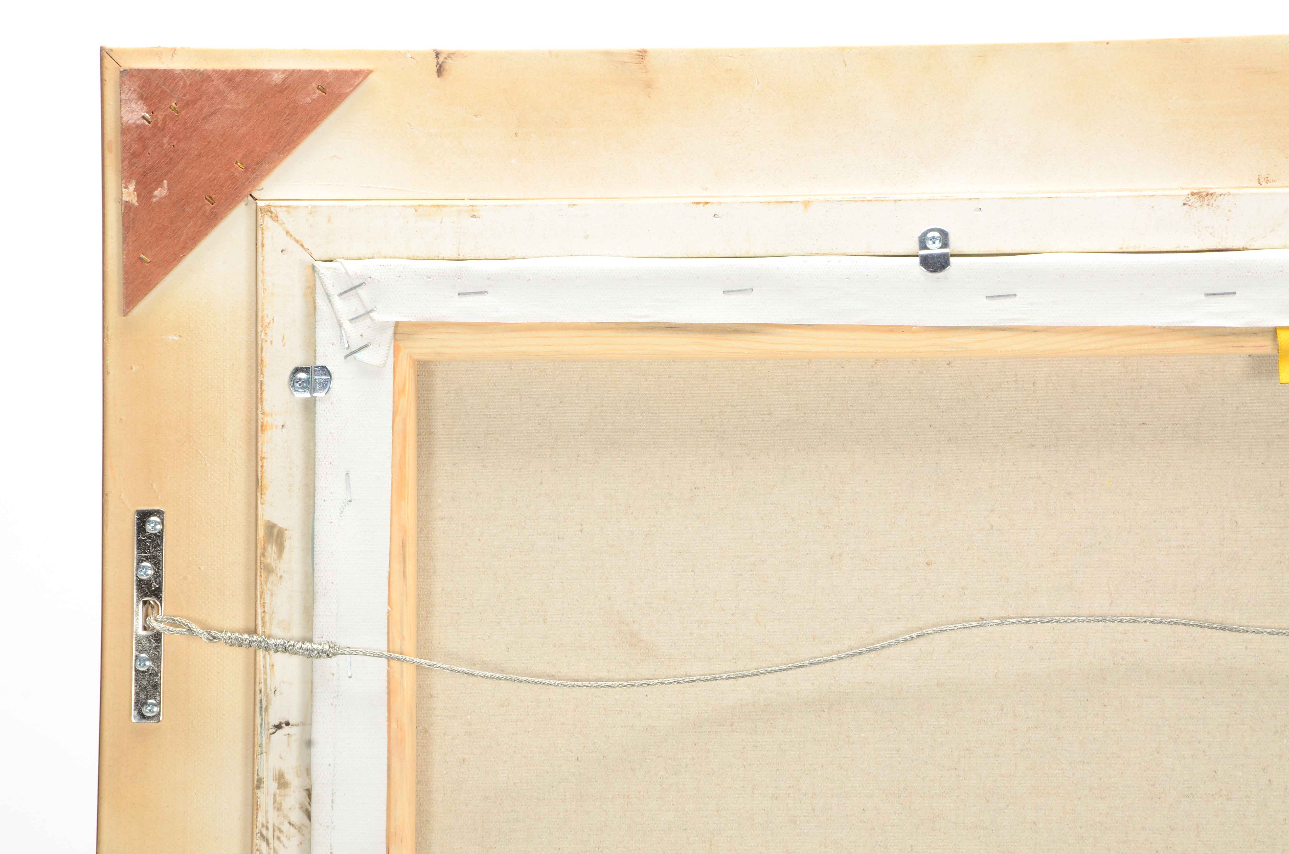 Acrylic on Canvas Painting of Birds in a Flowering Tree