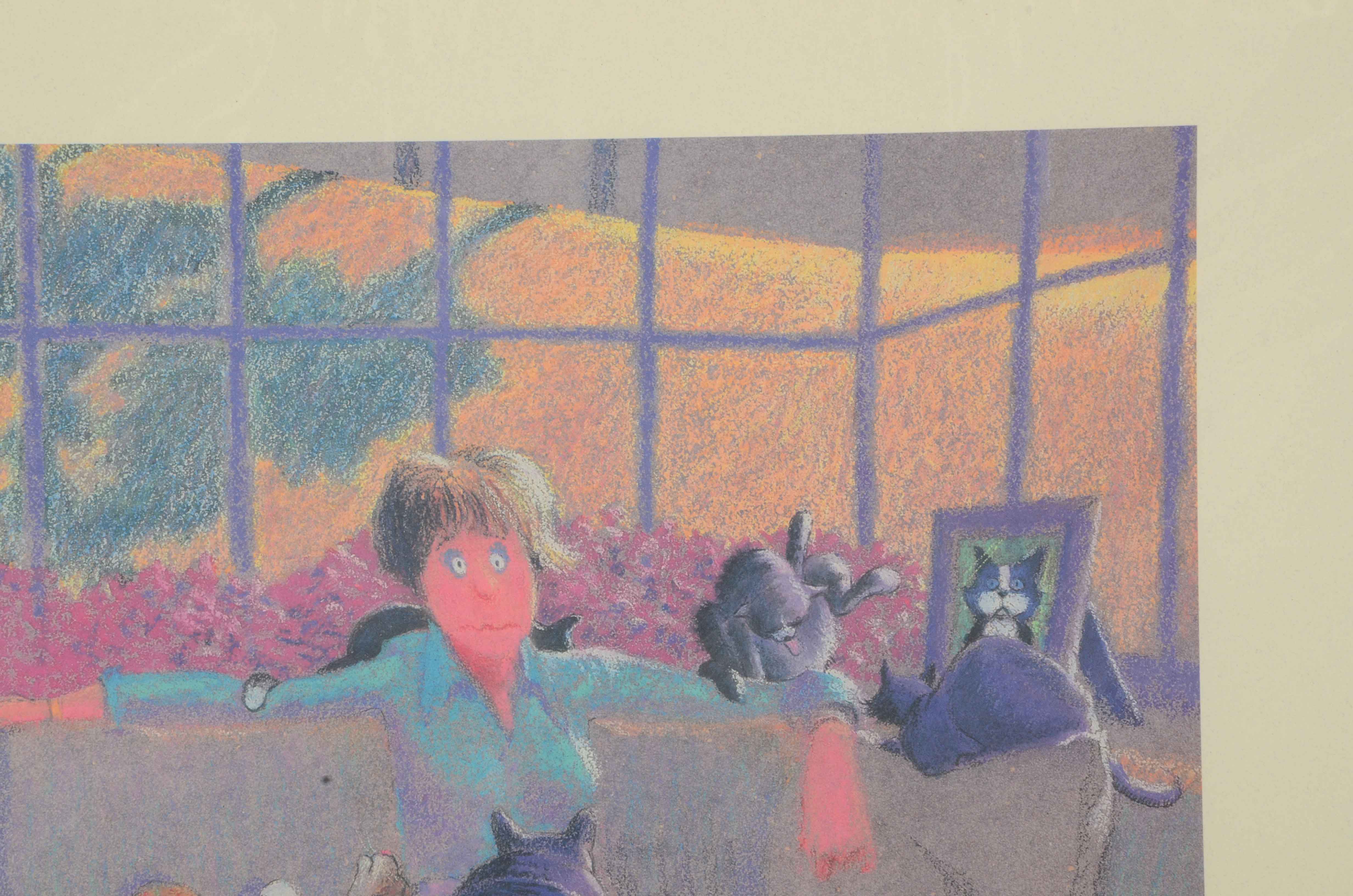 Jeff Leedy Signed Offset Lithograph "You Don't Have Cats. Cats Have You."