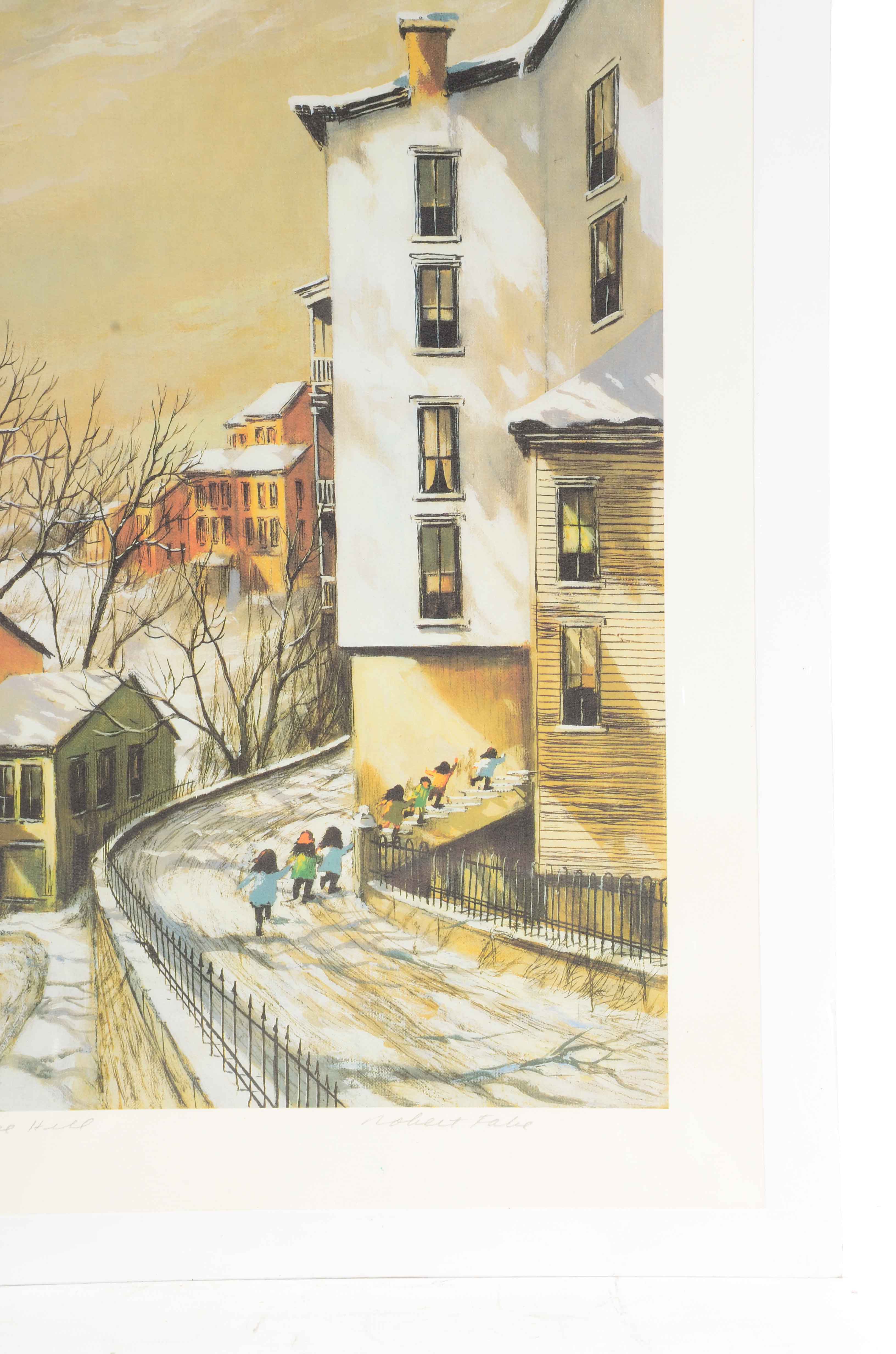 Robert Fabe Signed Offset Lithograph "Sycamore Hill"