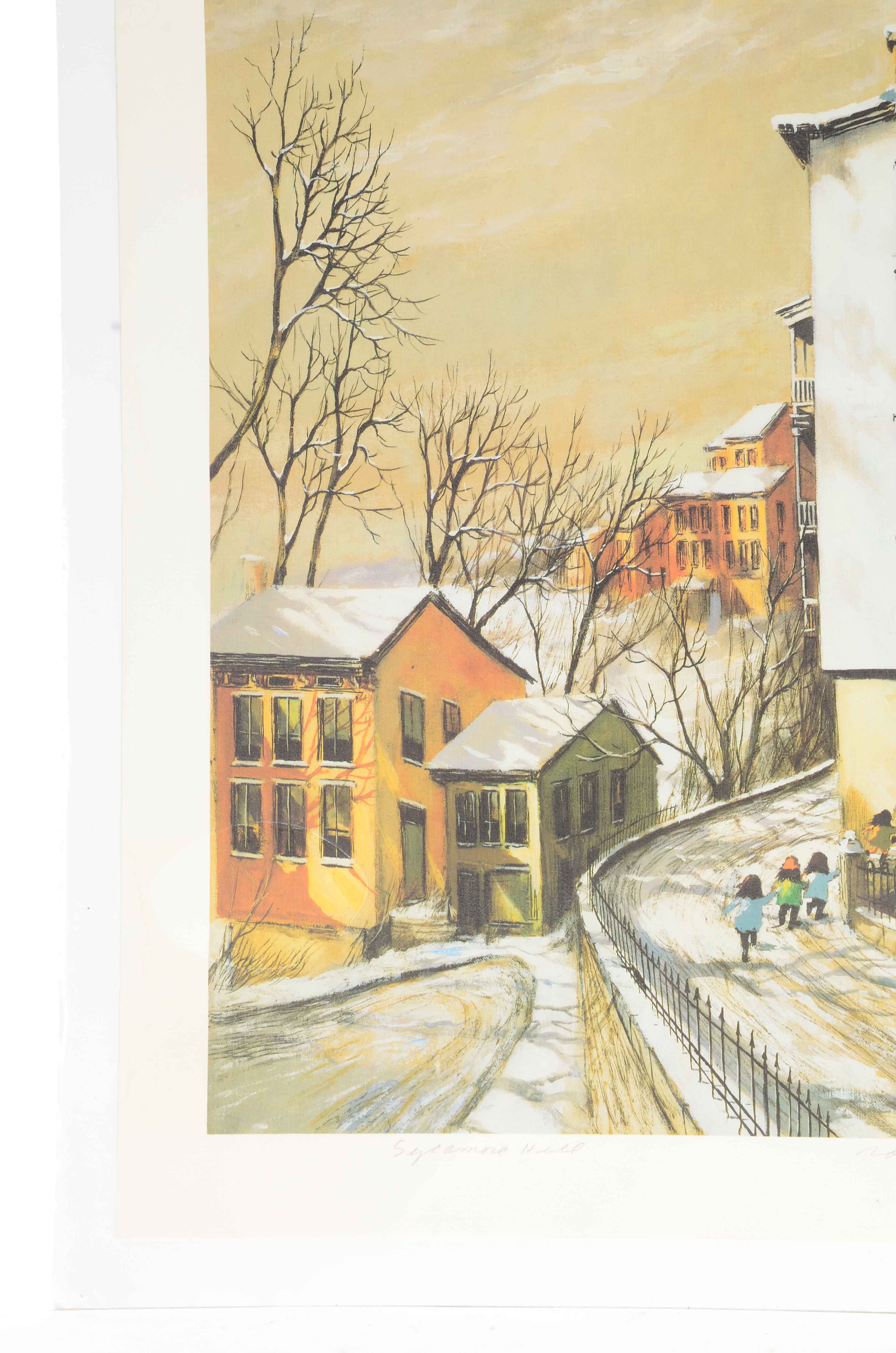 Robert Fabe Signed Offset Lithograph "Sycamore Hill"