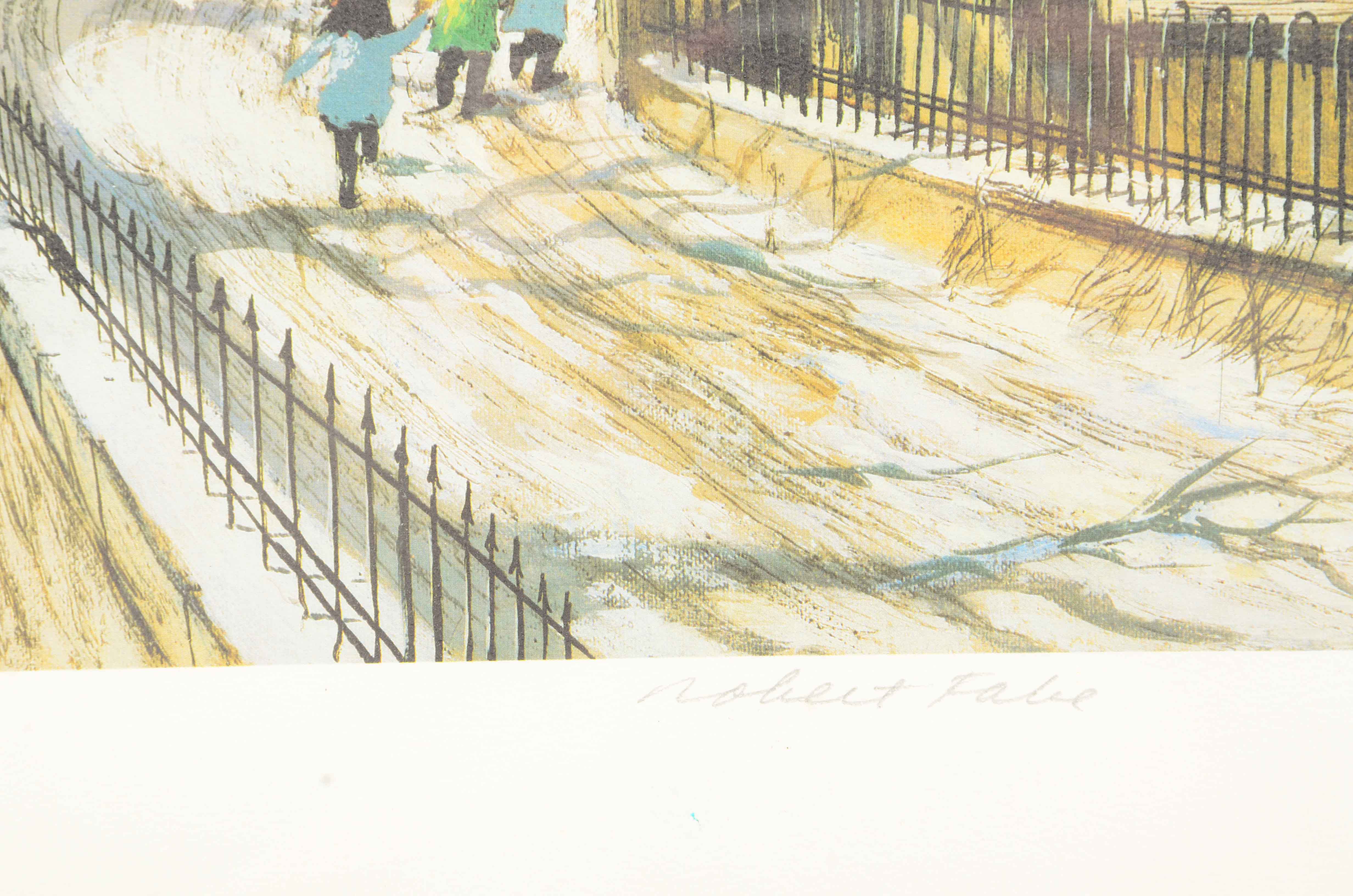 Robert Fabe Signed Offset Lithograph "Sycamore Hill"