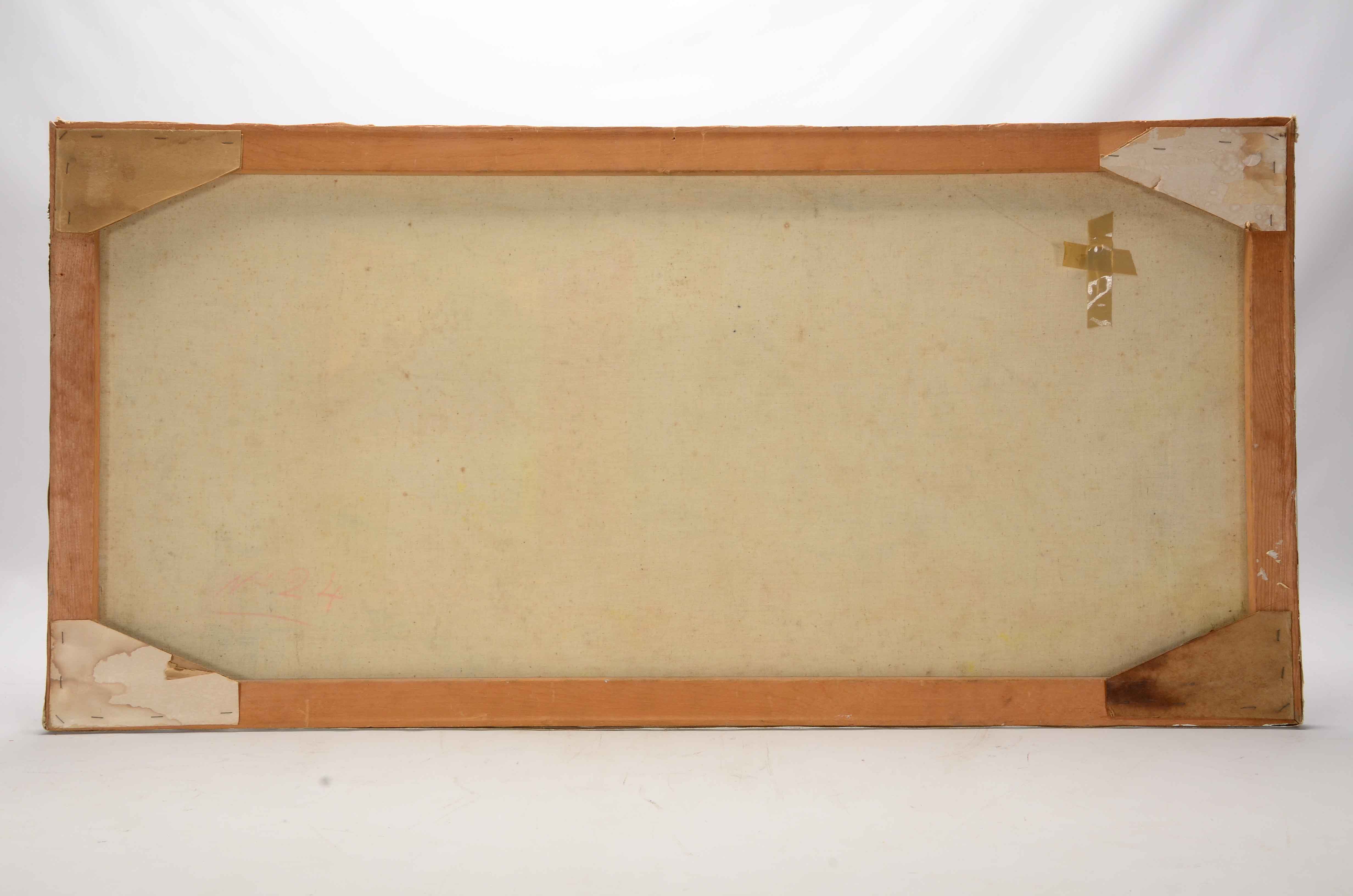 Original Signed Oil Painting on Canvas of a Barn Interior