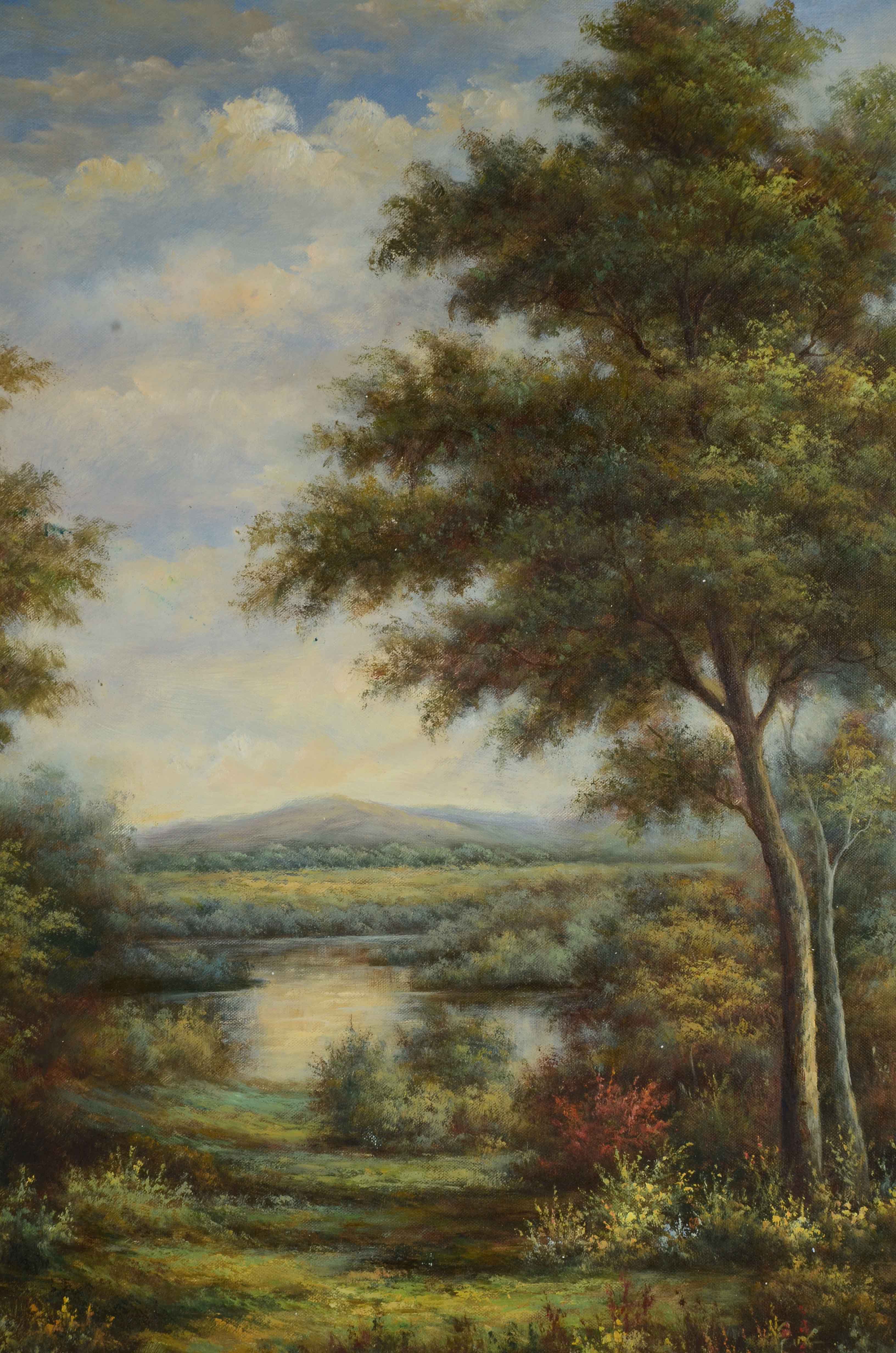 G. Bell Signed Oil Painting of a Landscape