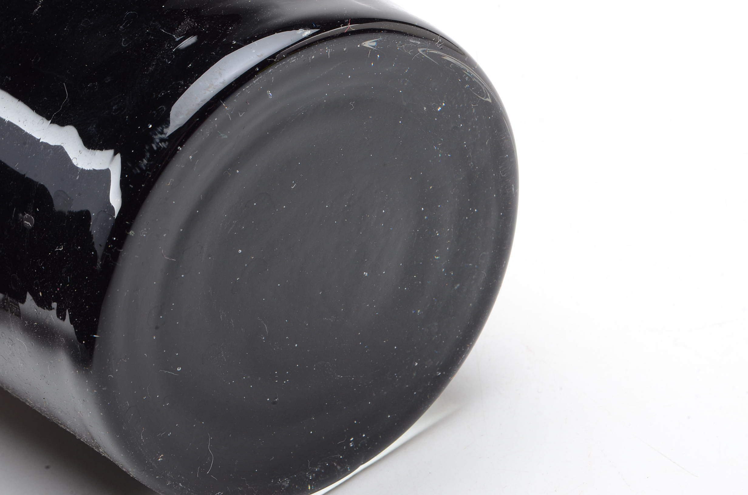 Blown Black Glass Skull and Bones Cocktail Shaker