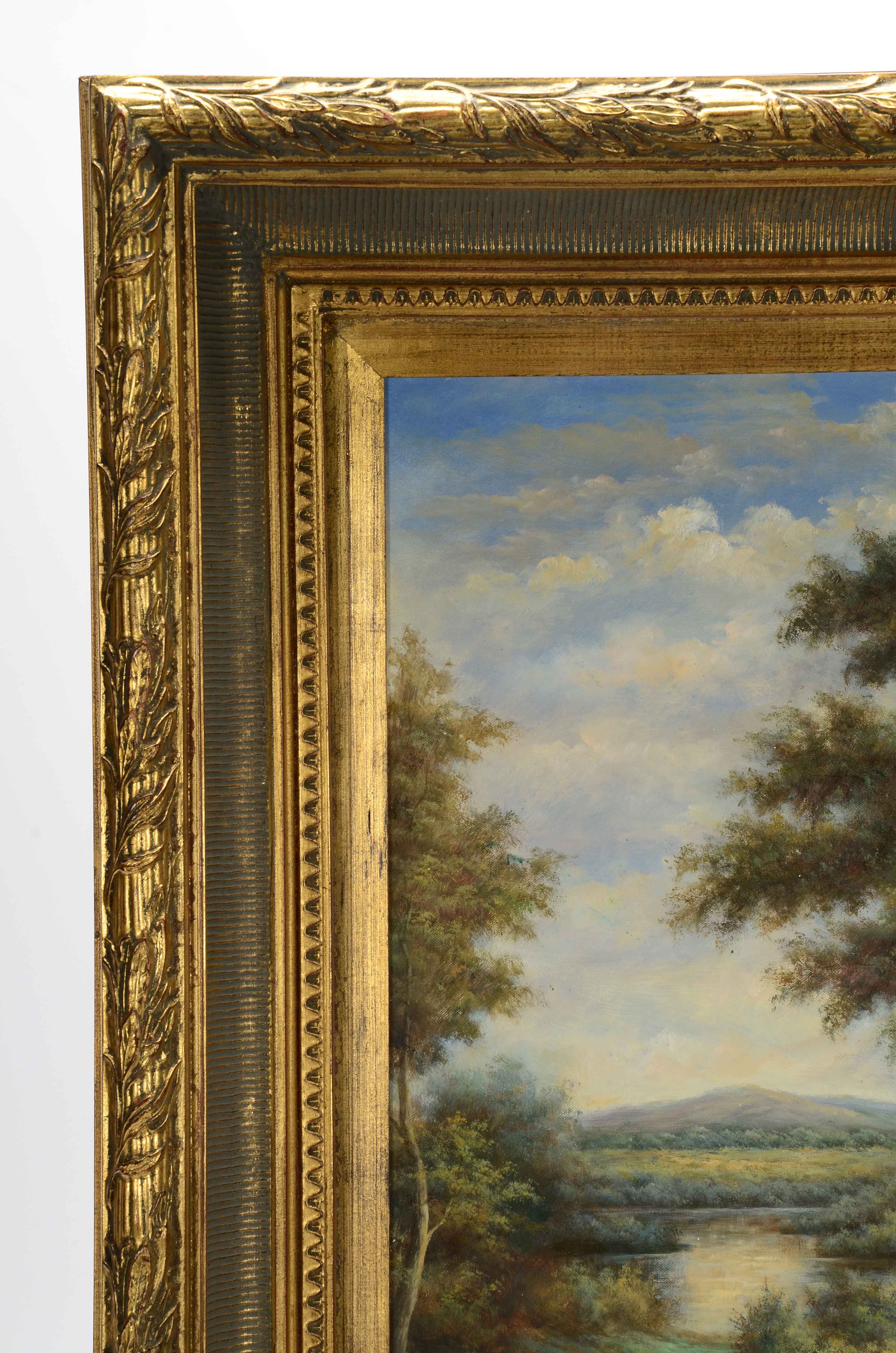 G. Bell Signed Oil Painting of a Landscape