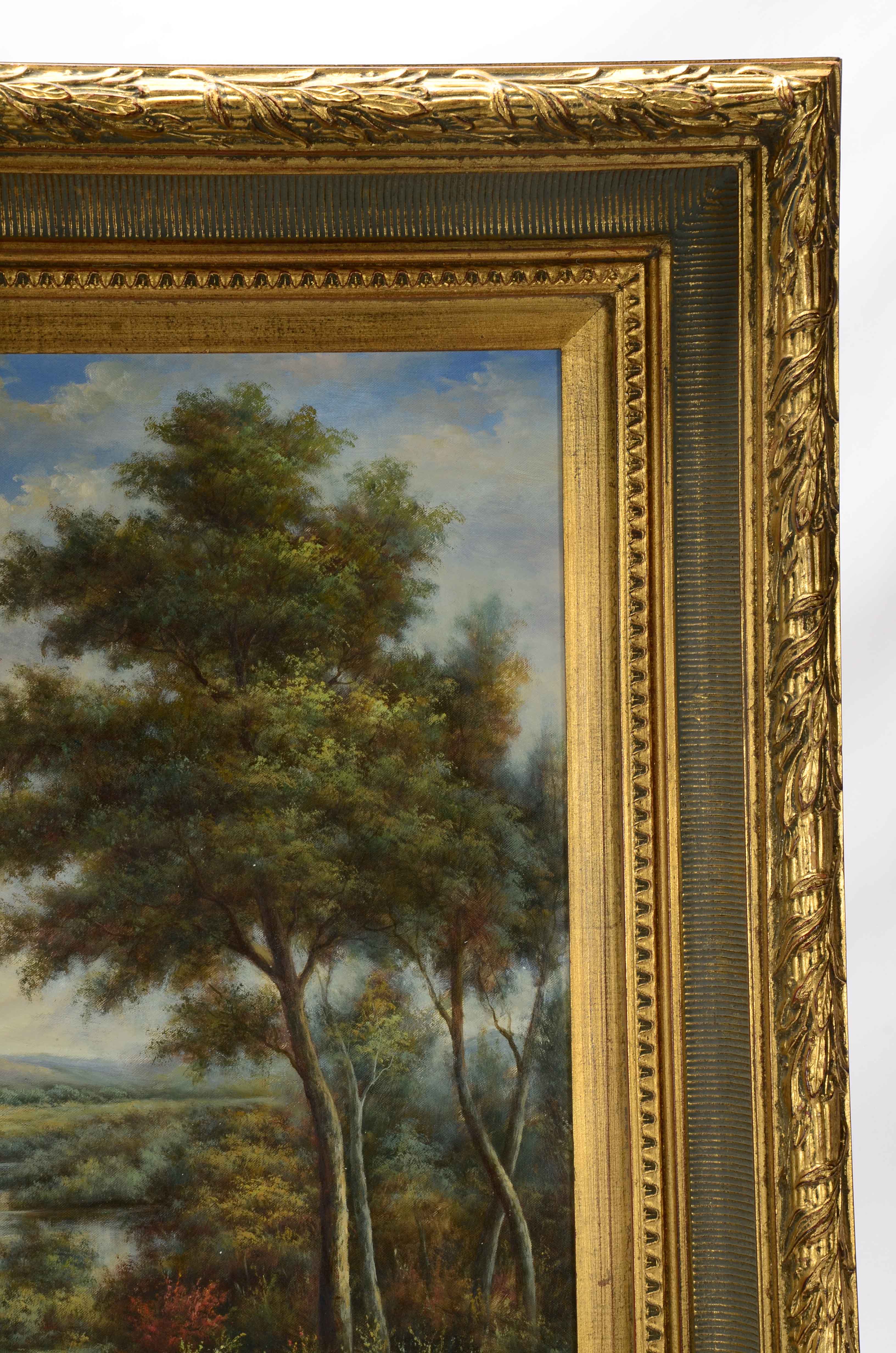 G. Bell Signed Oil Painting of a Landscape