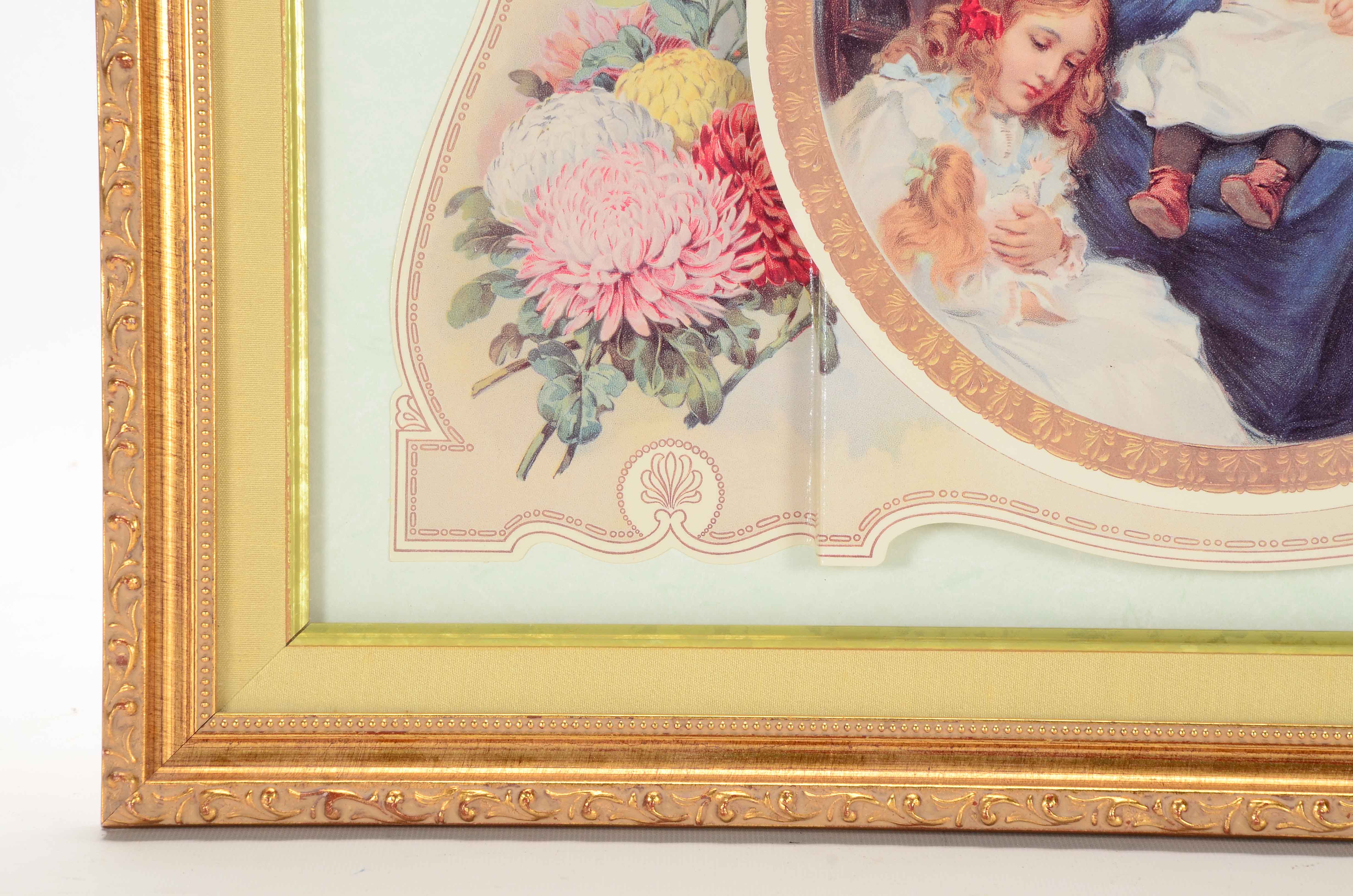 Three Dimensional Offset Lithograph of Victorian Family