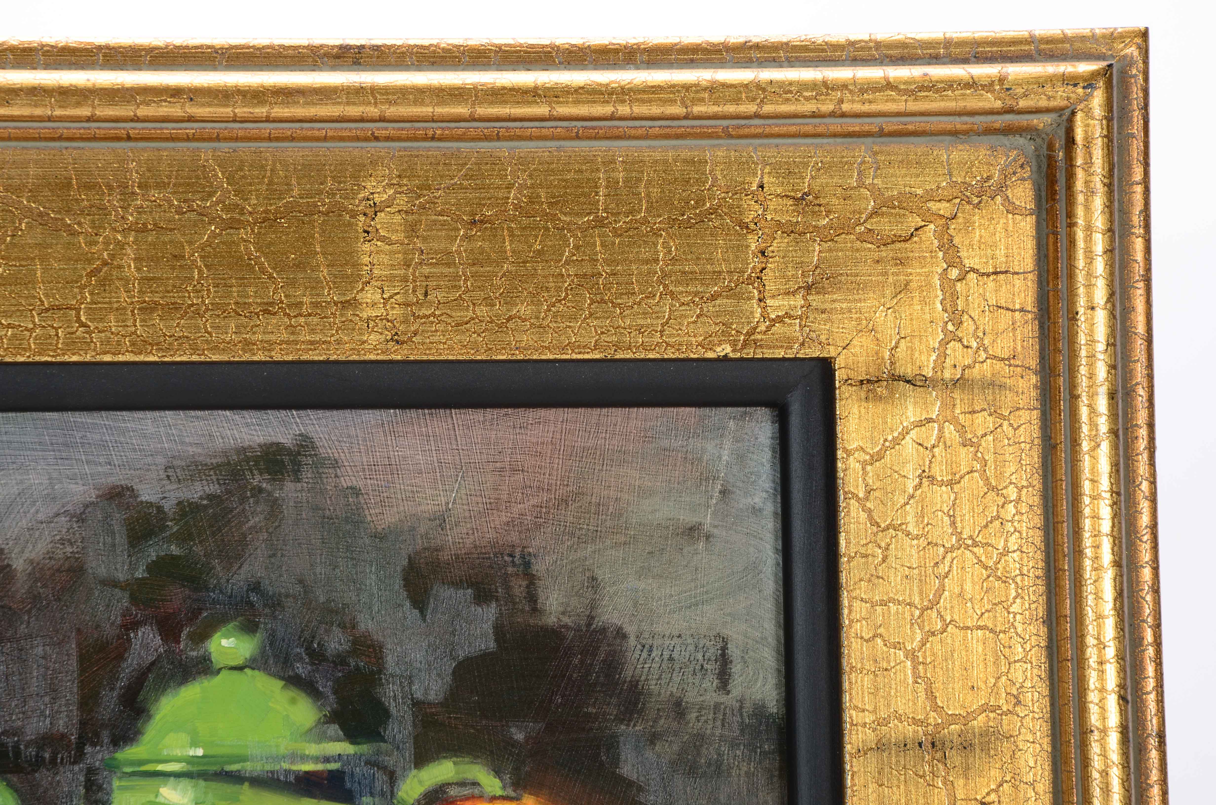 Ann Grimaldi Original Oil Painting "Still Life with Green Teapot"