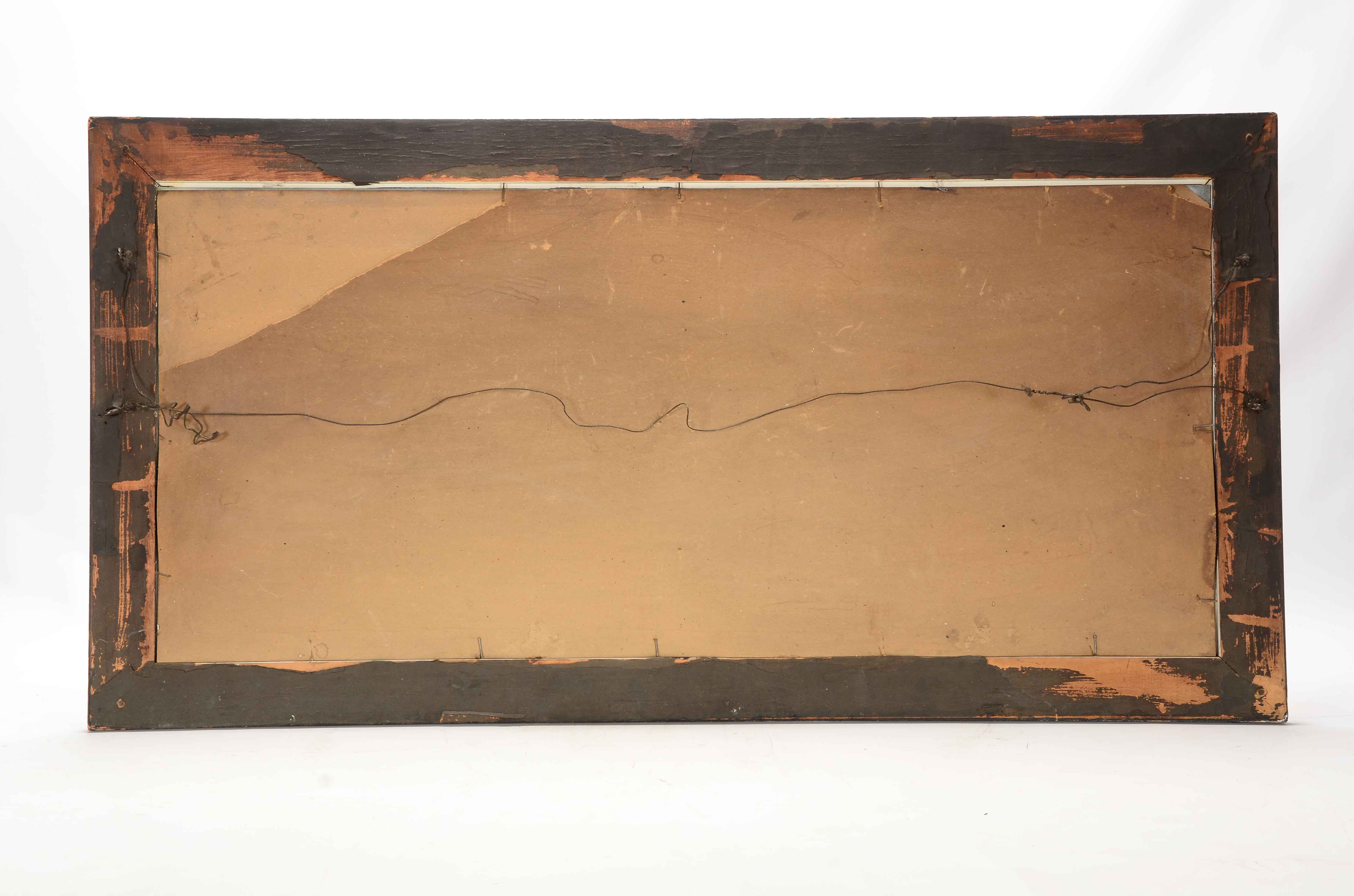 Antique Reversed Glass Painting of a Landscape