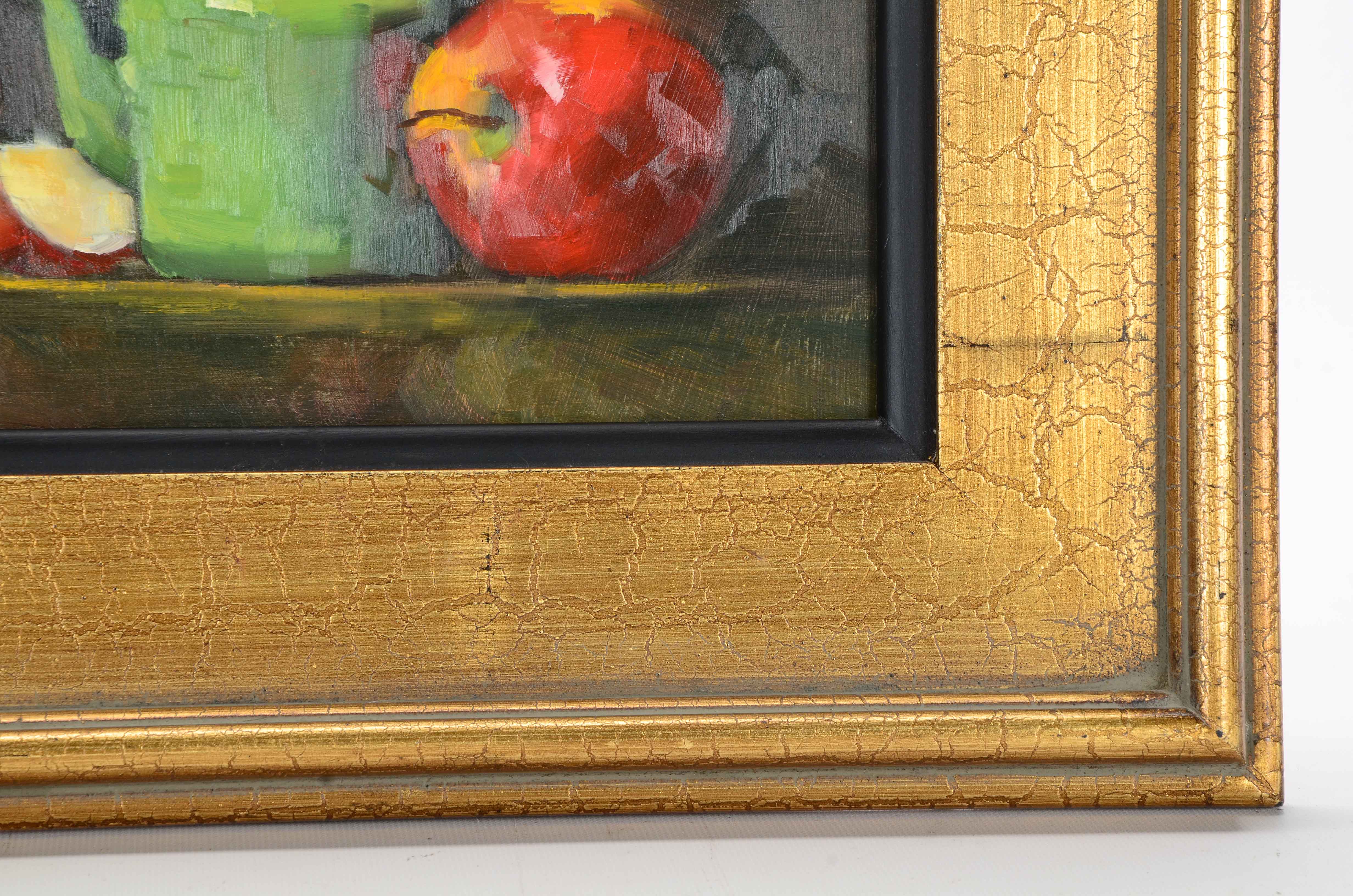 Ann Grimaldi Original Oil Painting "Still Life with Green Teapot"