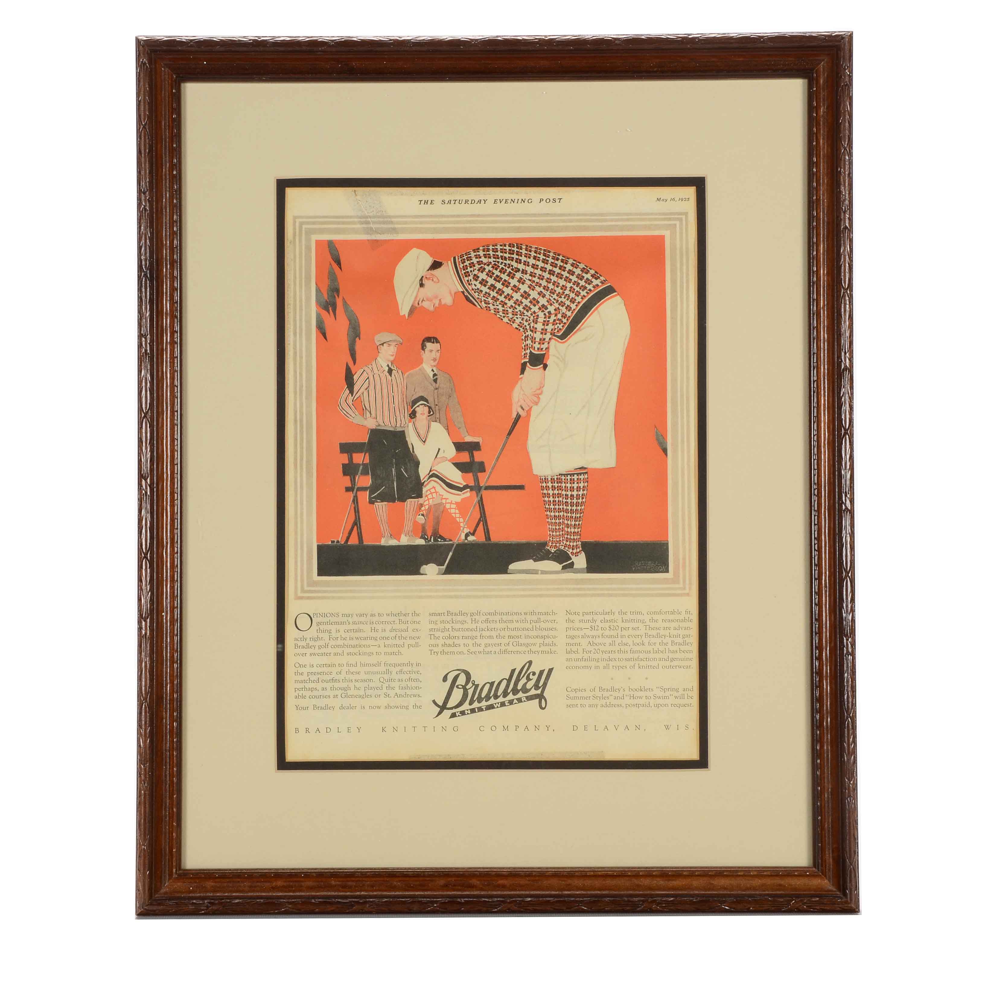 Vintage Advertisement for Bradley Knitwear