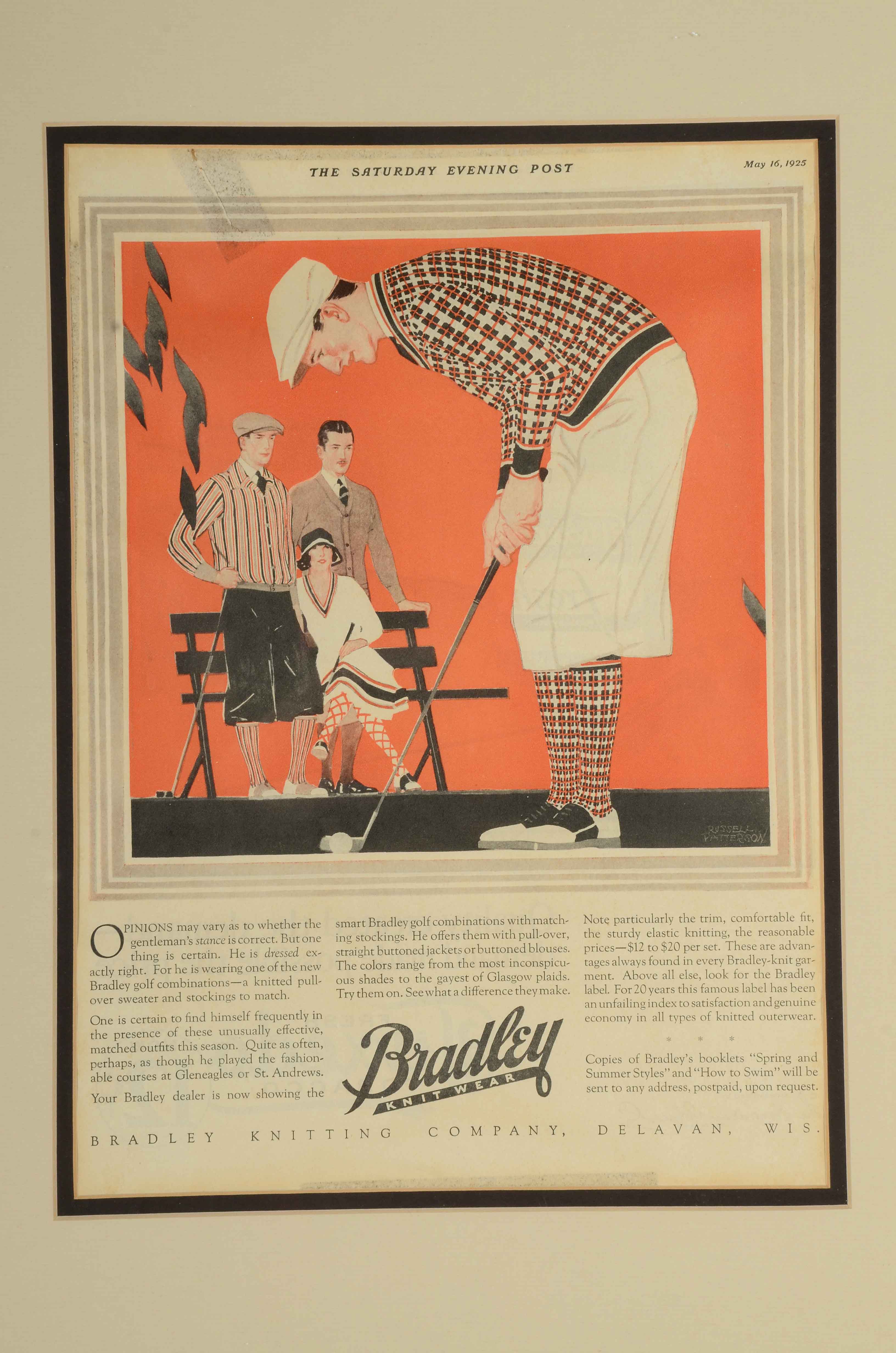 Vintage Advertisement for Bradley Knitwear