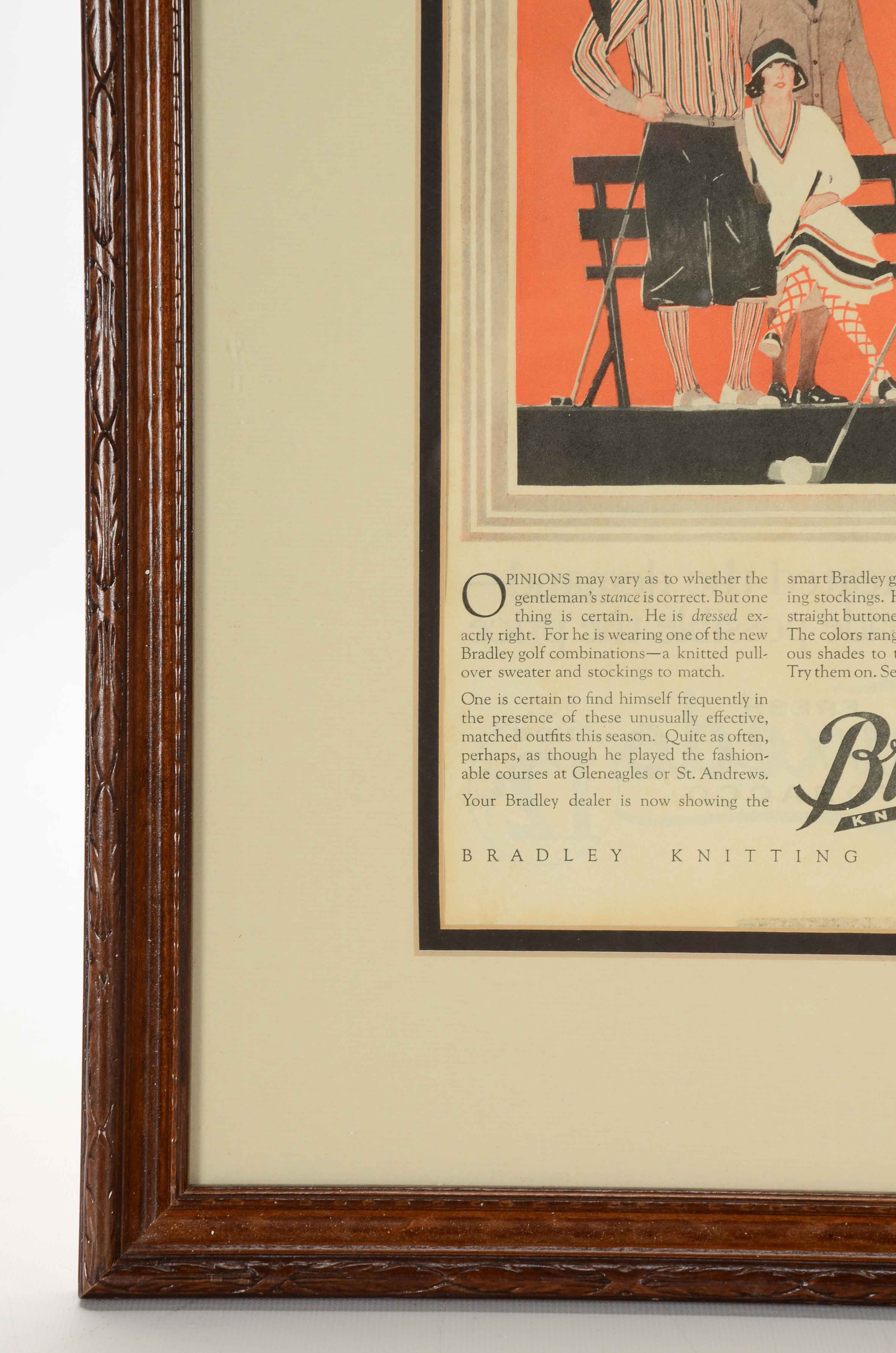 Vintage Advertisement for Bradley Knitwear