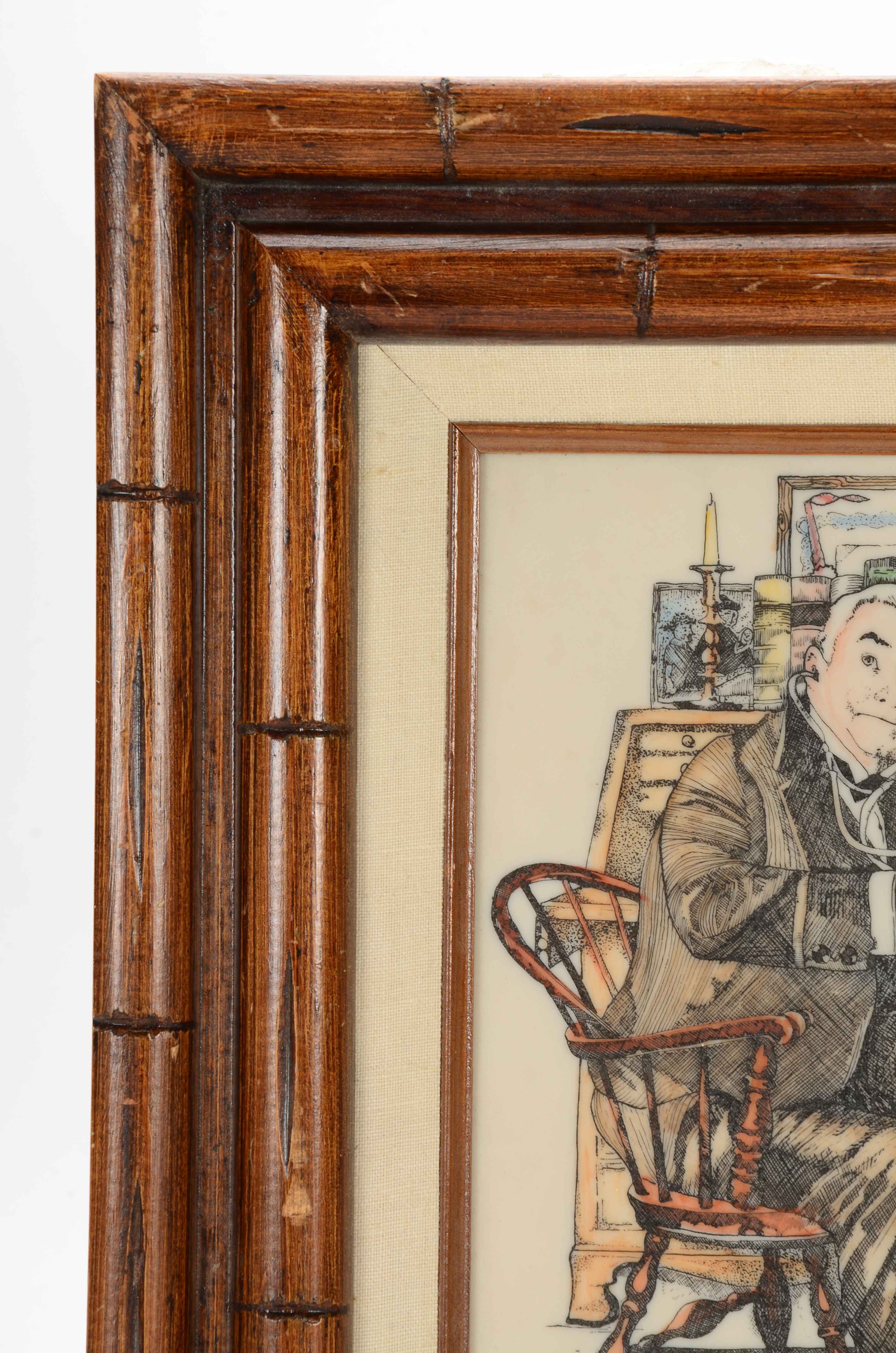 Norman Rockwell Laser Etching on Acrylic Panel after "Doctor and Doll"