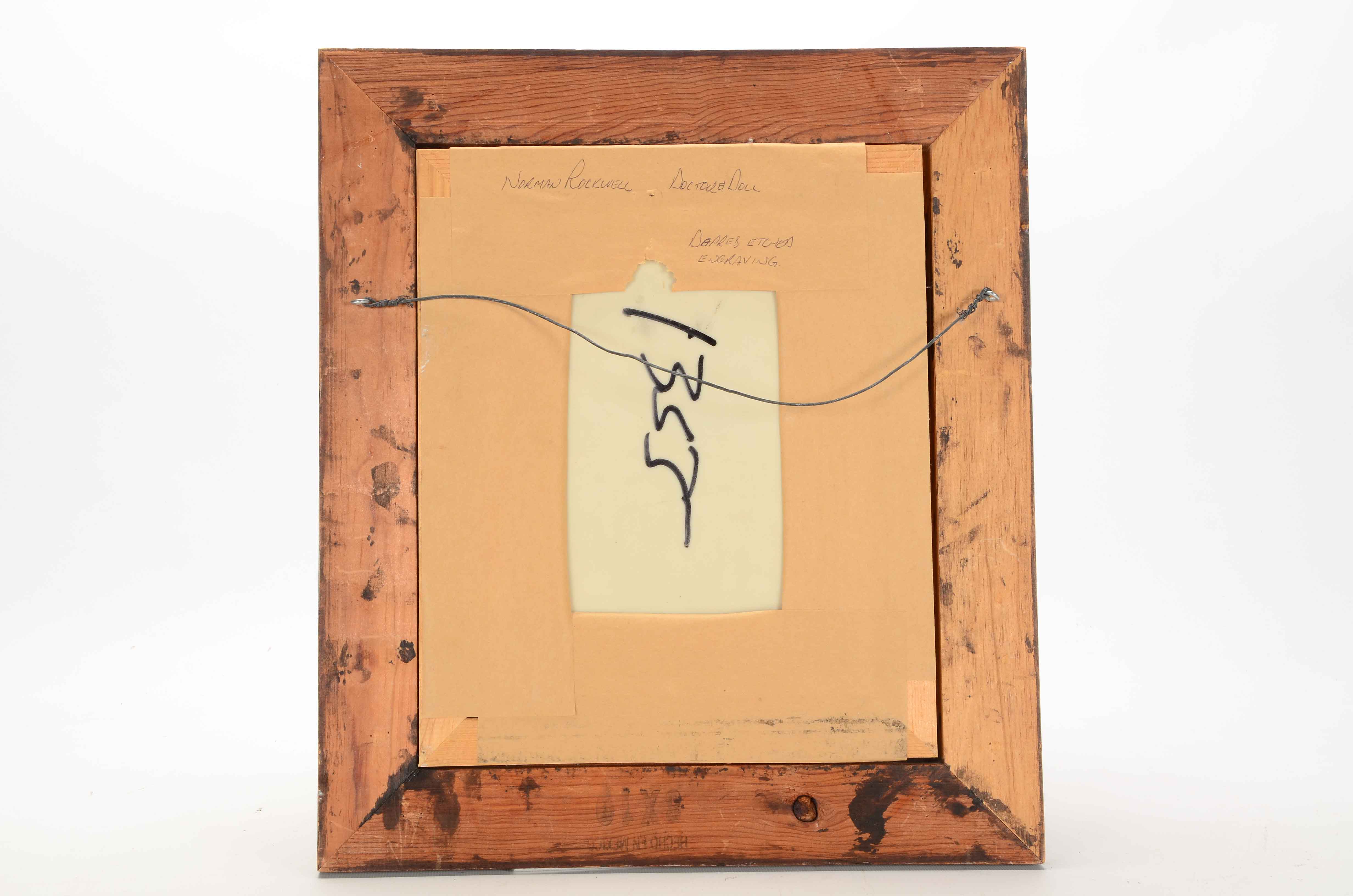 Norman Rockwell Laser Etching on Acrylic Panel after "Doctor and Doll"