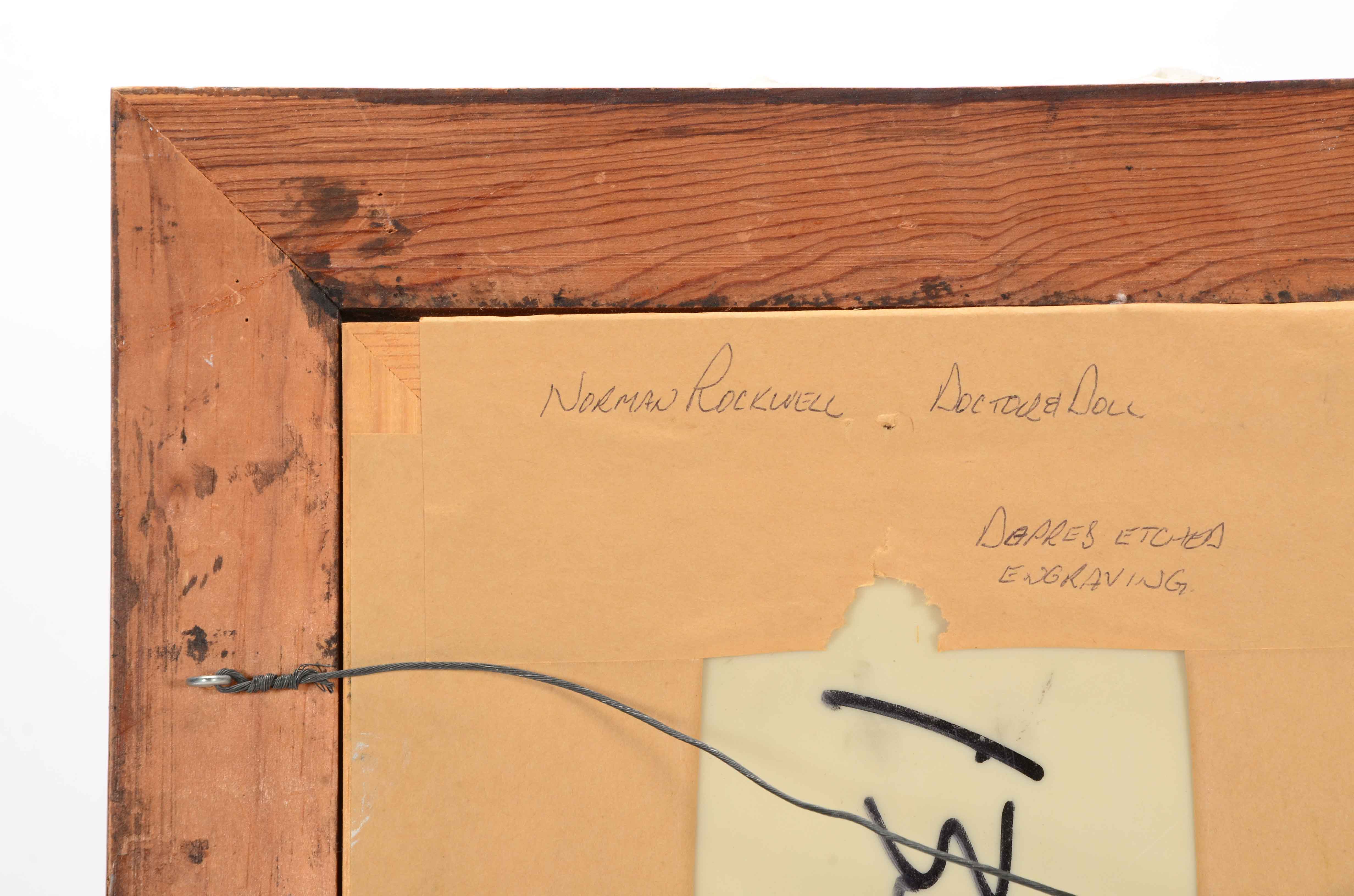 Norman Rockwell Laser Etching on Acrylic Panel after "Doctor and Doll"