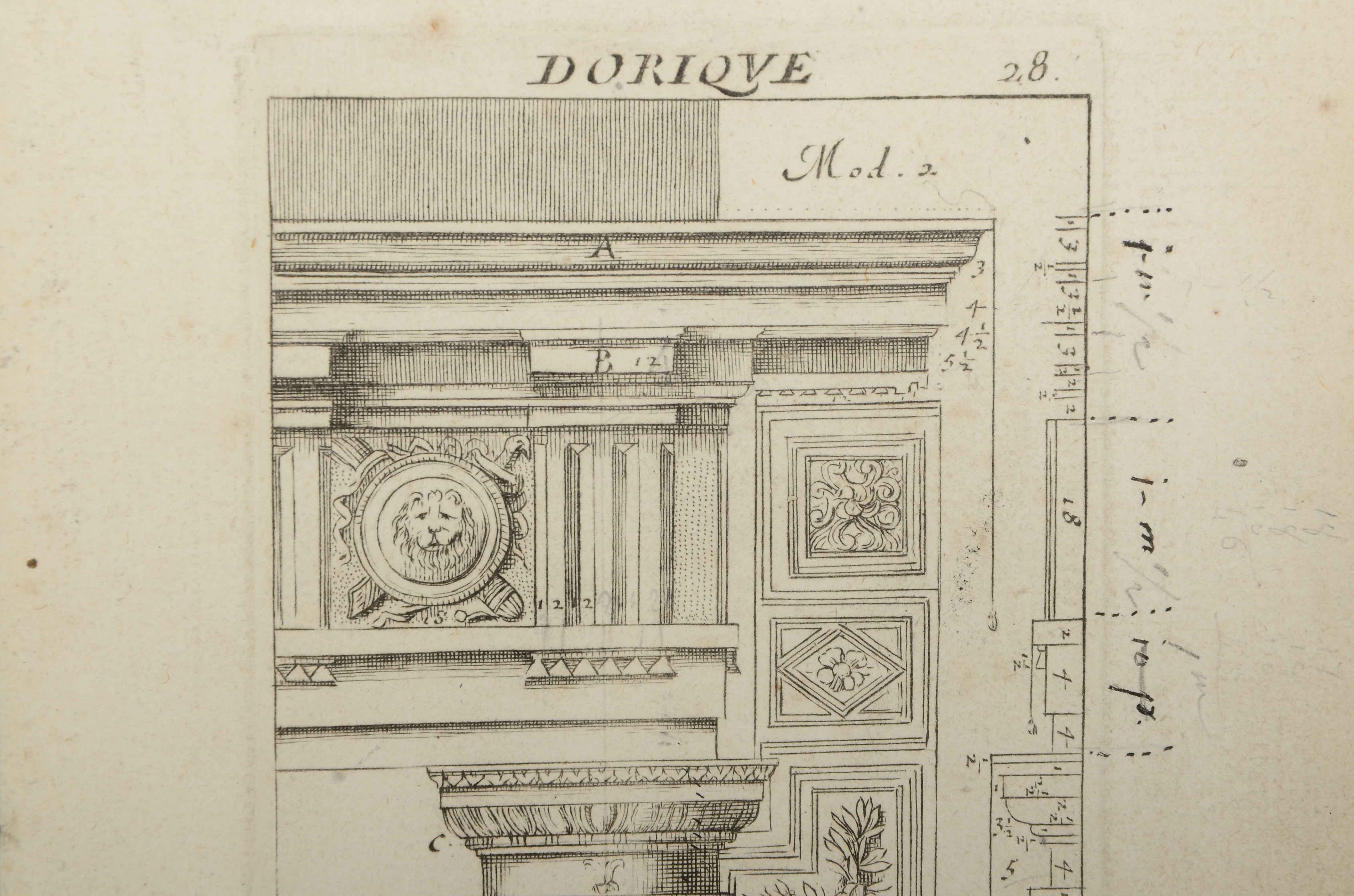 Antique Engraving of an Architectural Rendering