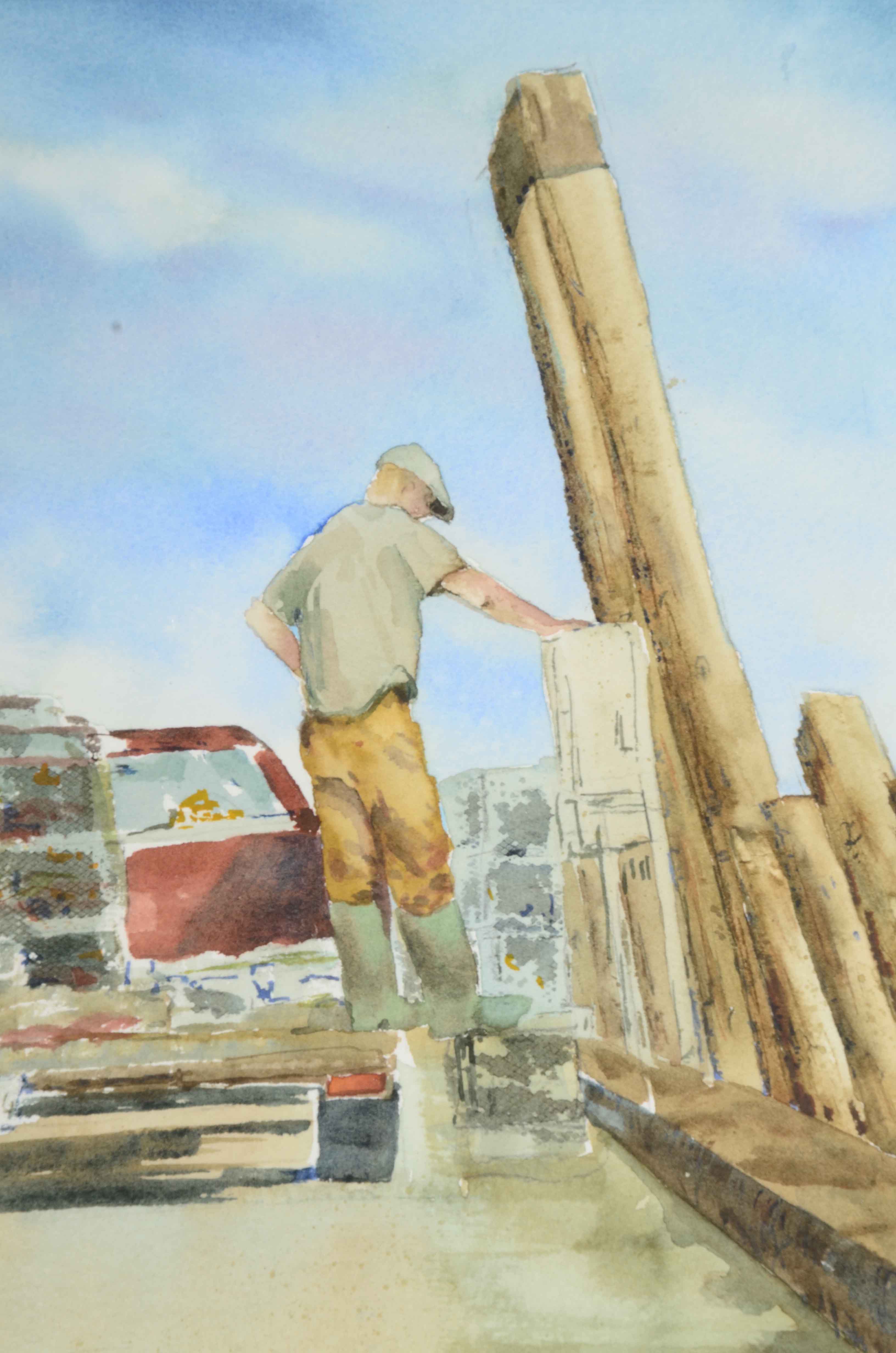 BJ Little Original Watercolor Painting "Late Start"