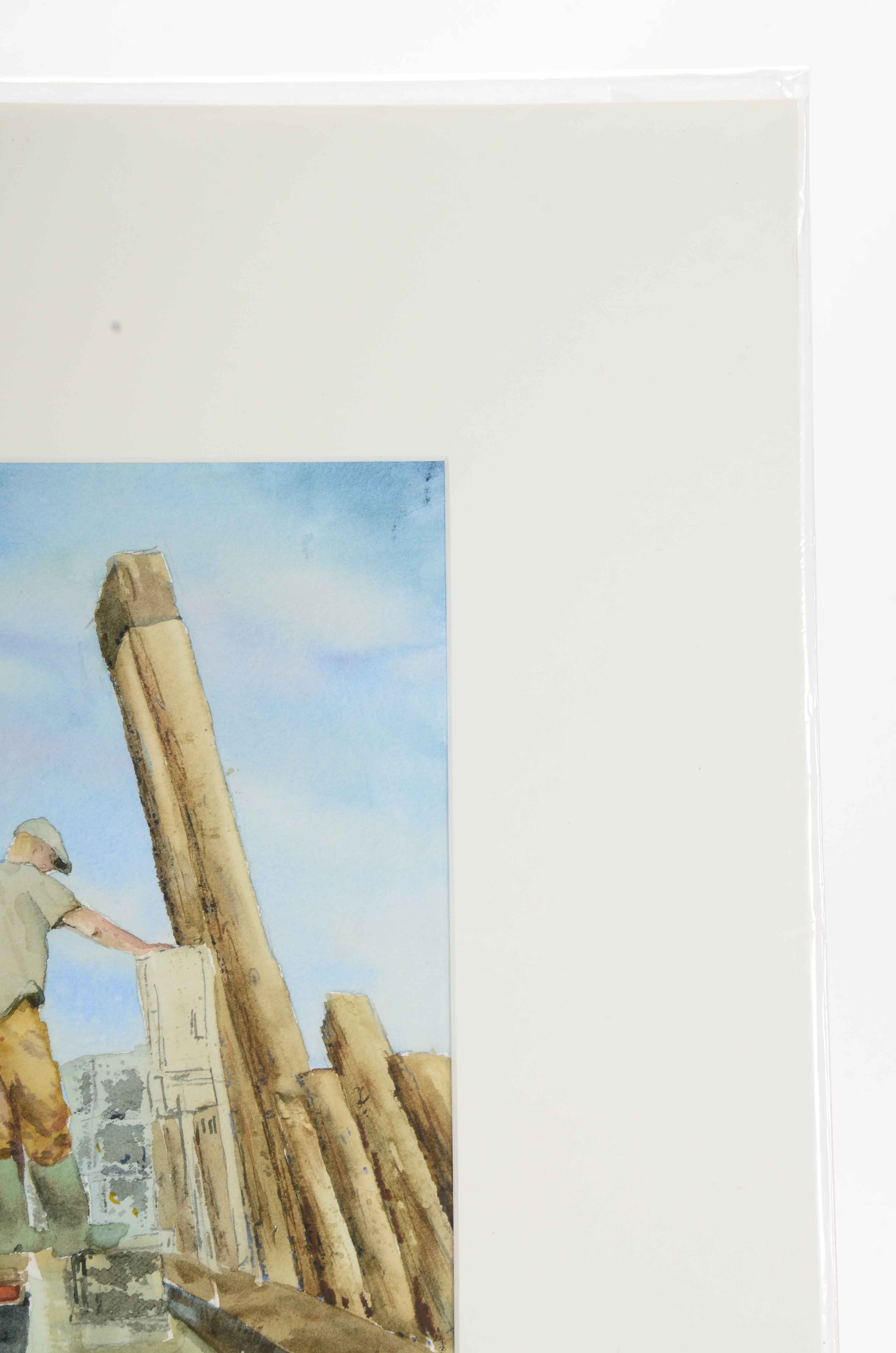 BJ Little Original Watercolor Painting "Late Start"