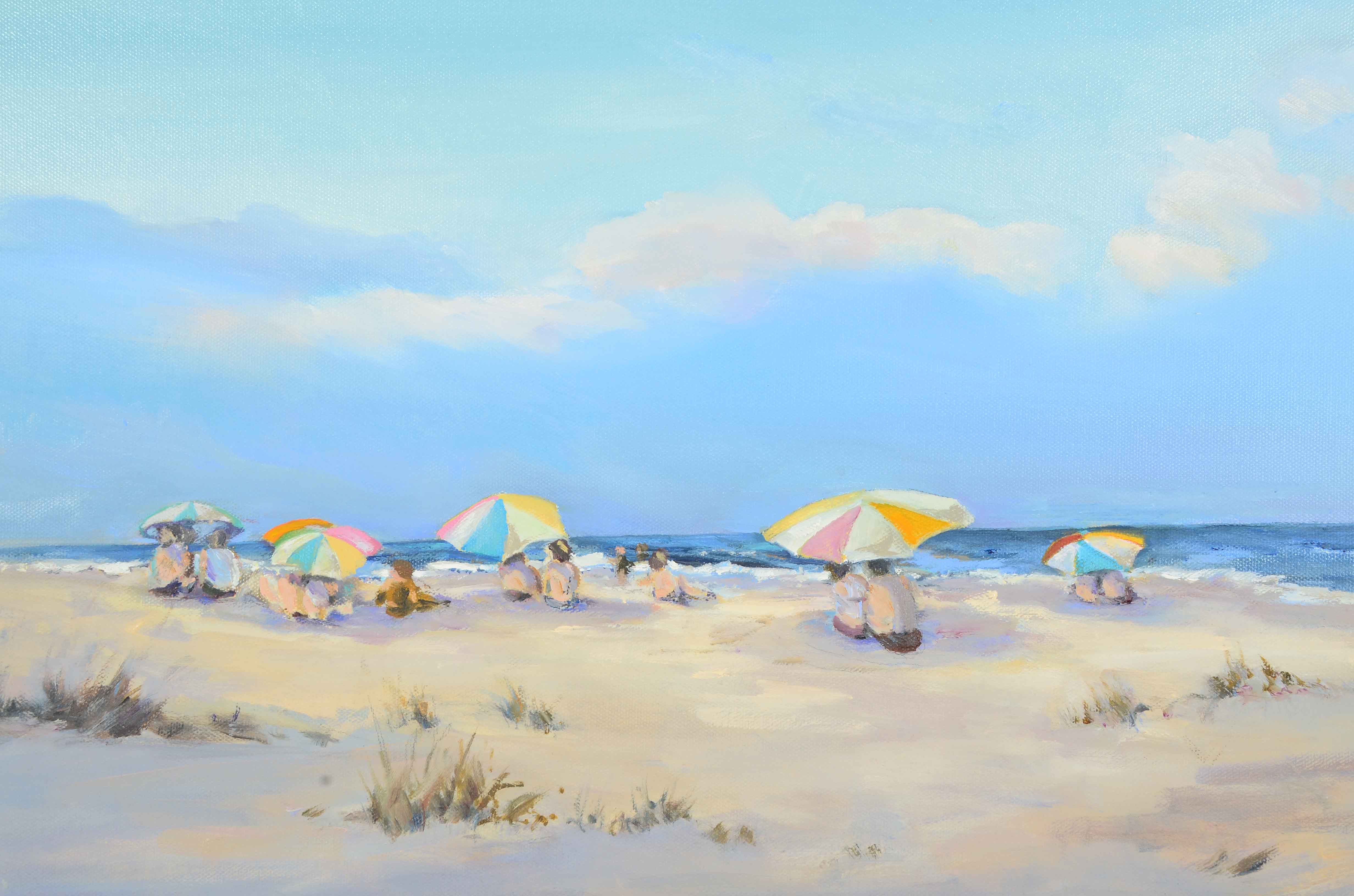 BJ Little Original Oil Painting on Canvas "On the Beach"