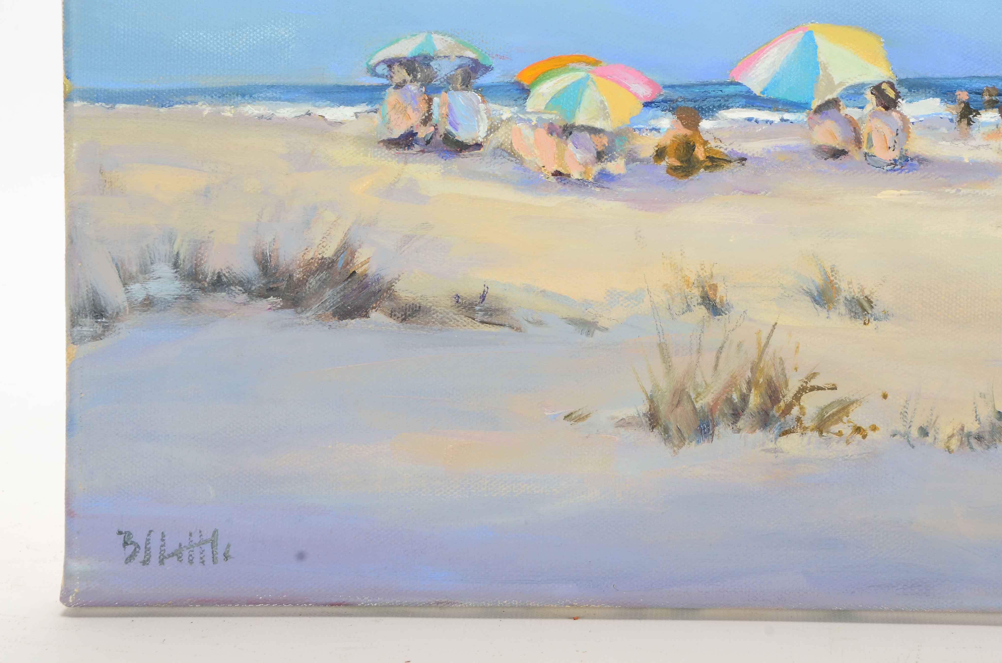 BJ Little Original Oil Painting on Canvas "On the Beach"