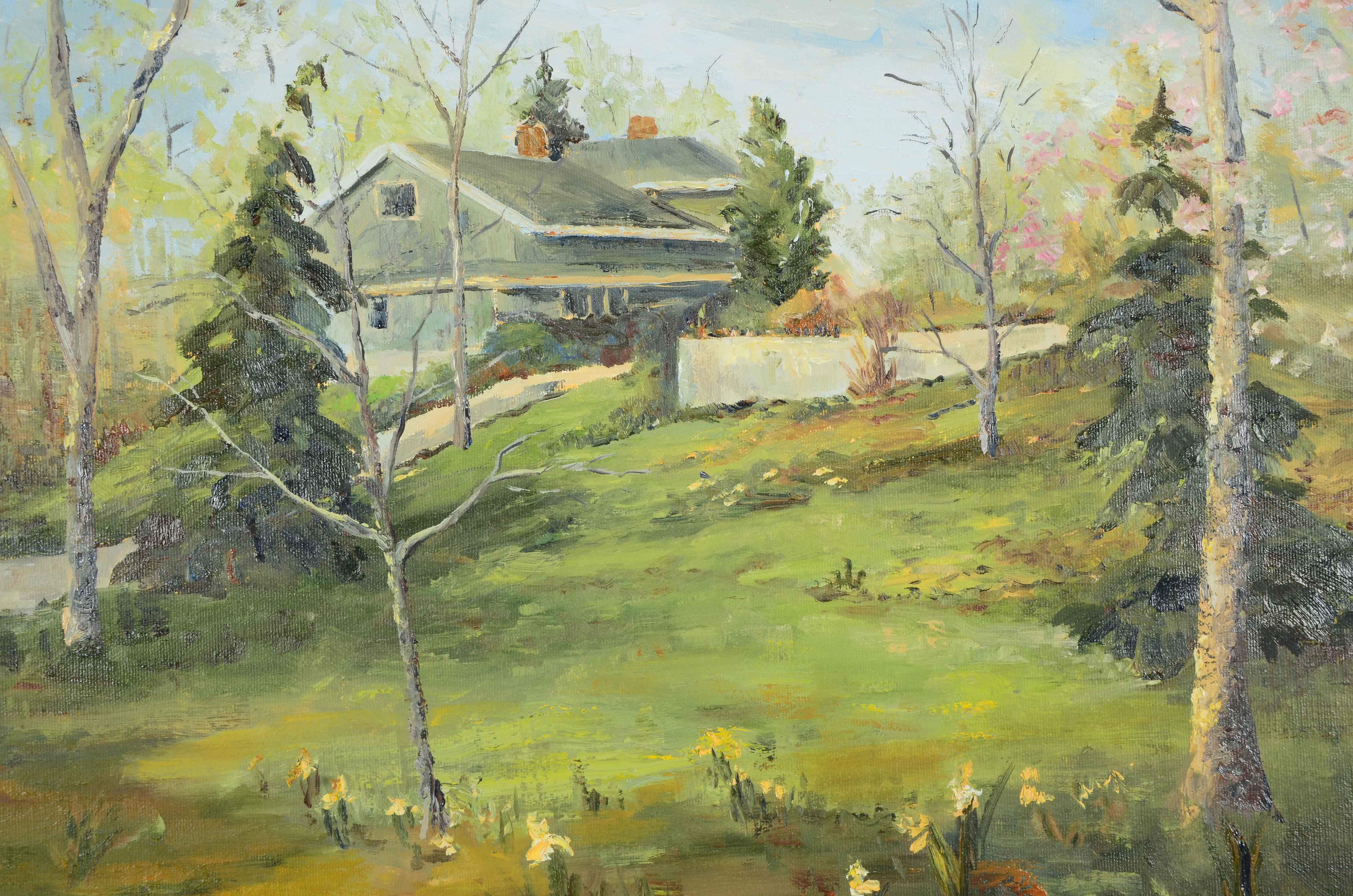 BJ Little Original Oil Painting on Canvas "Greenhouse"