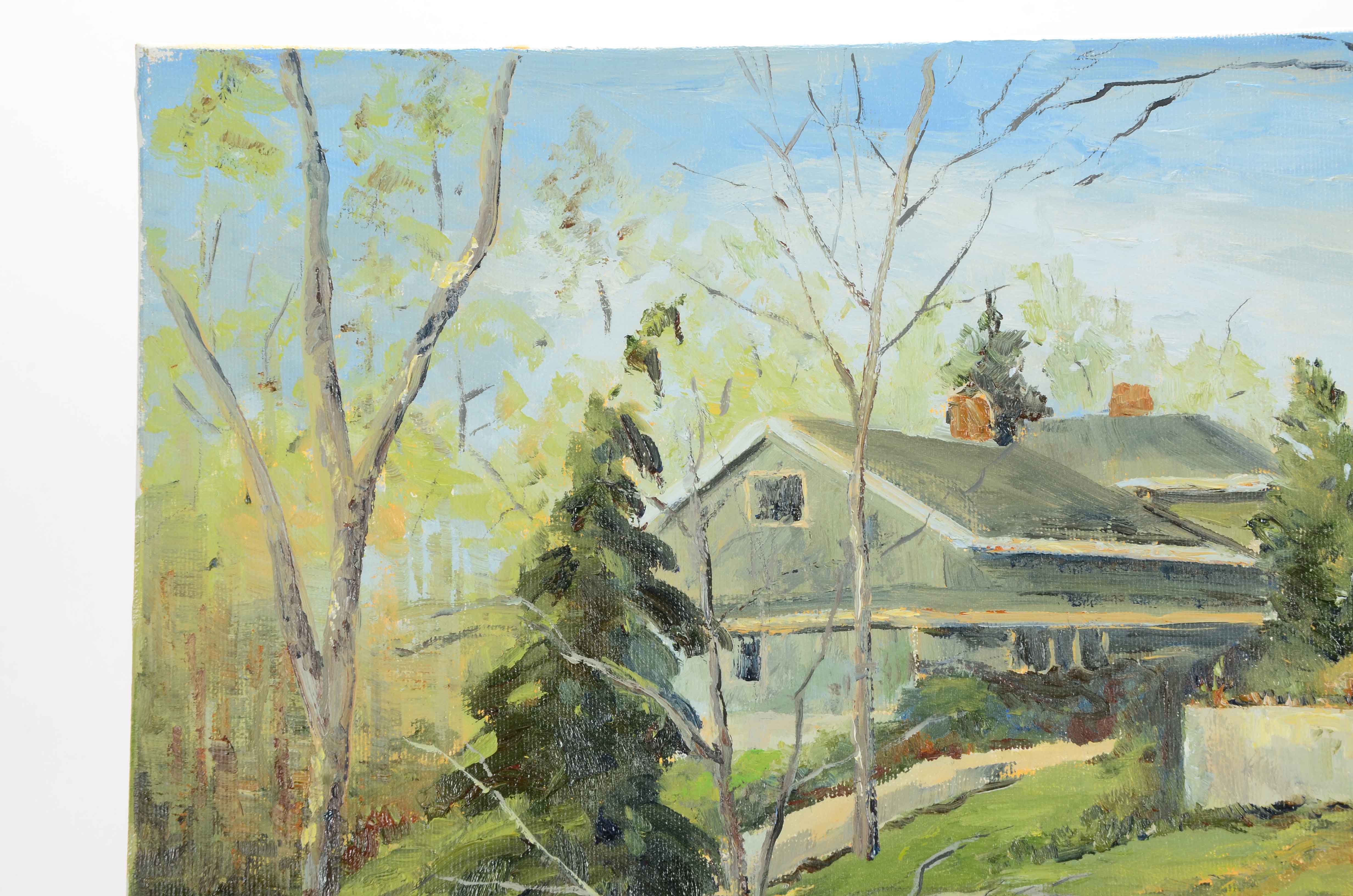 BJ Little Original Oil Painting on Canvas "Greenhouse"