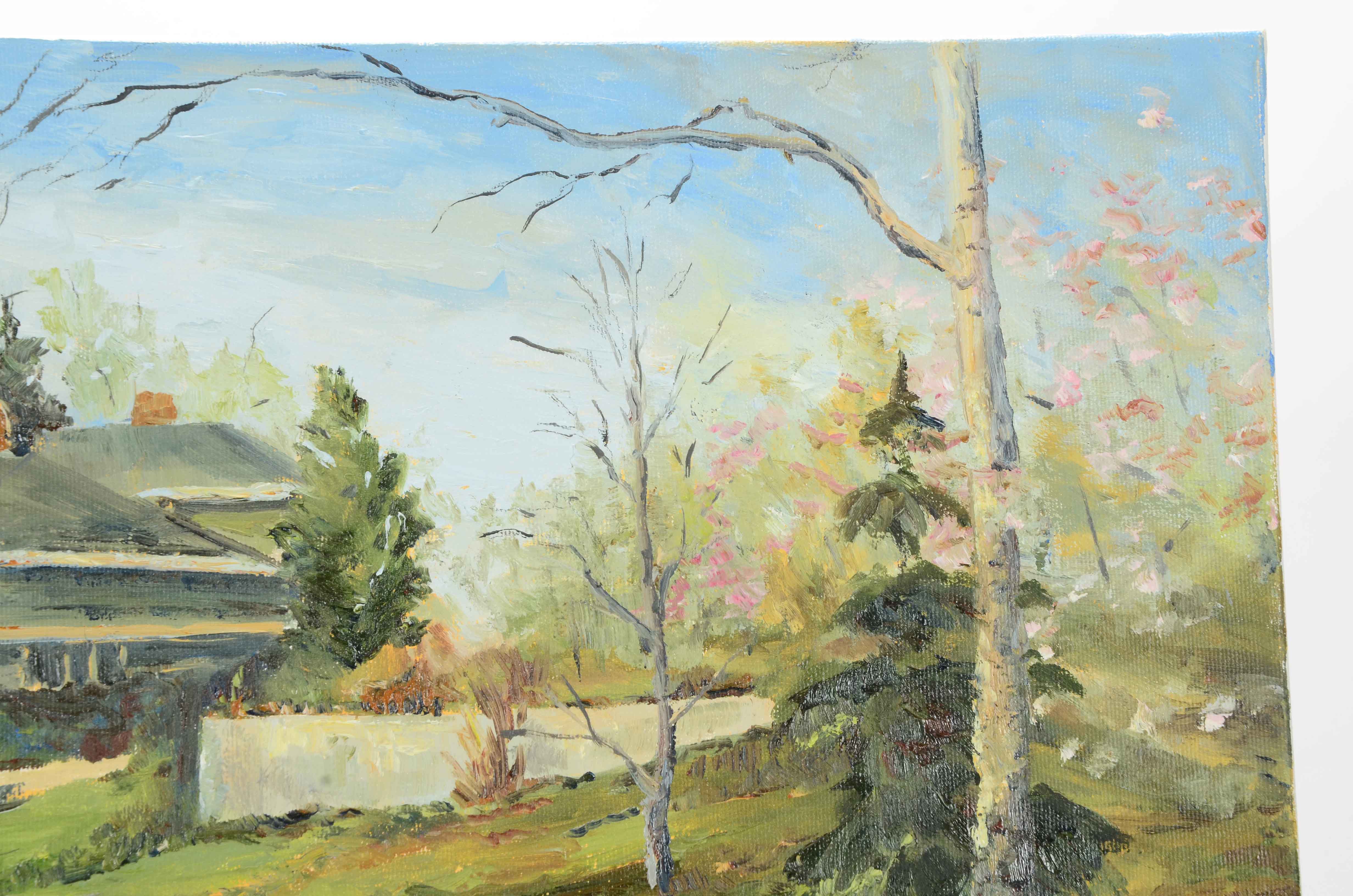 BJ Little Original Oil Painting on Canvas "Greenhouse"