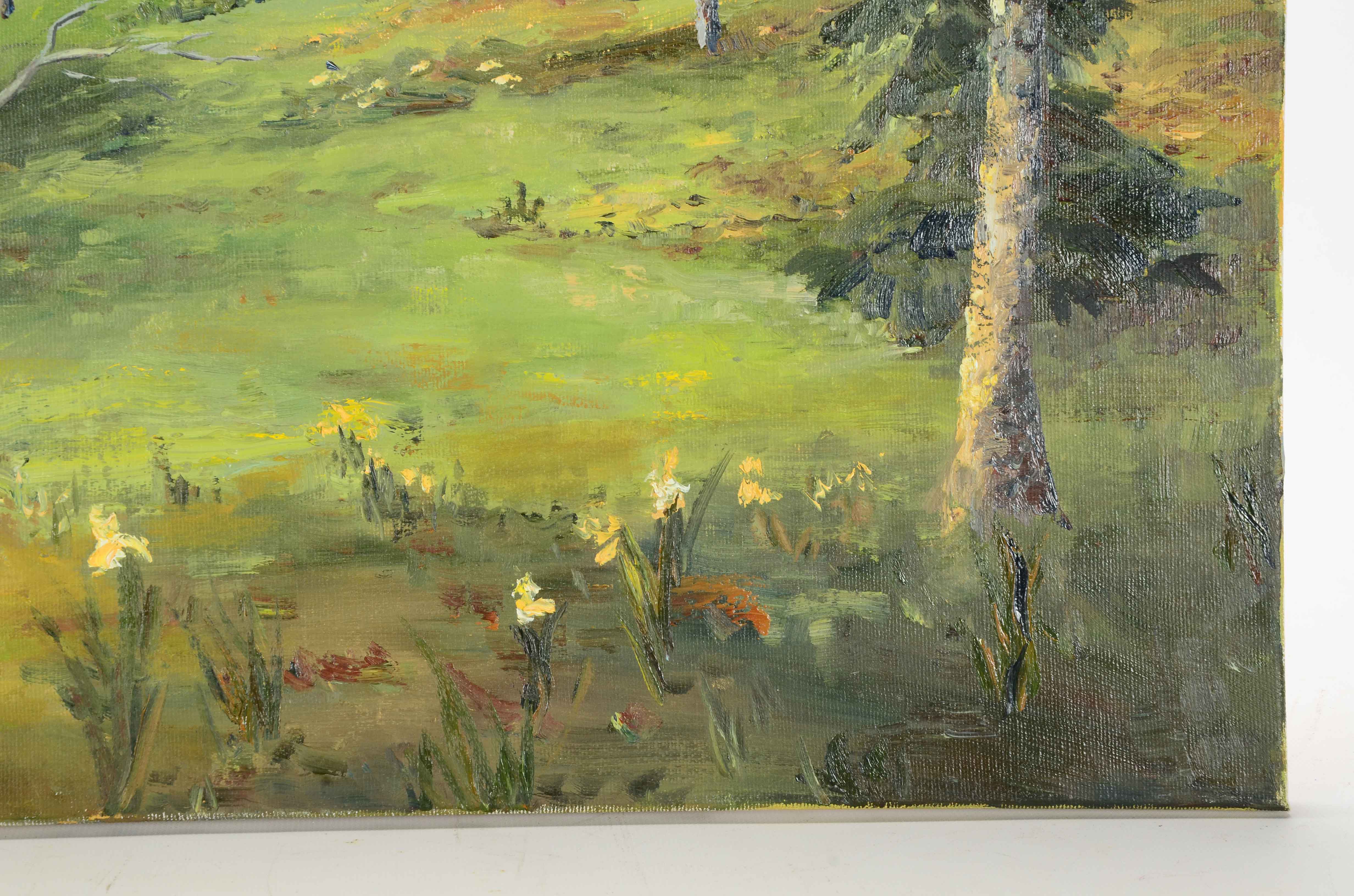 BJ Little Original Oil Painting on Canvas "Greenhouse"